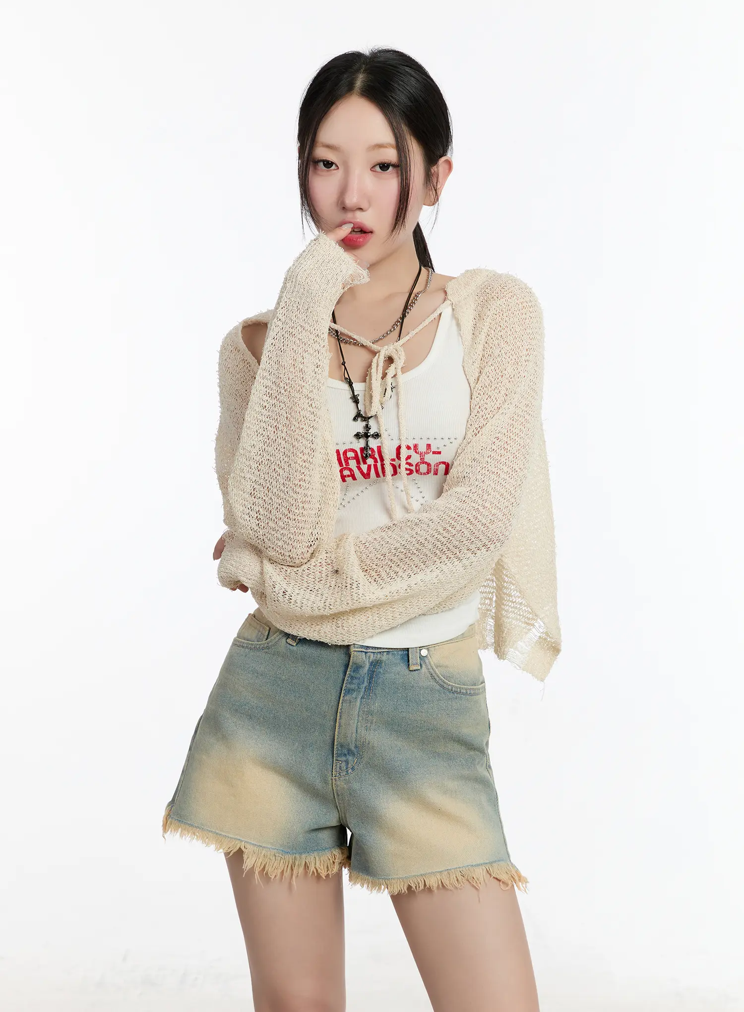 Mesh Knit Bolero Jacket CM511 - Image 12