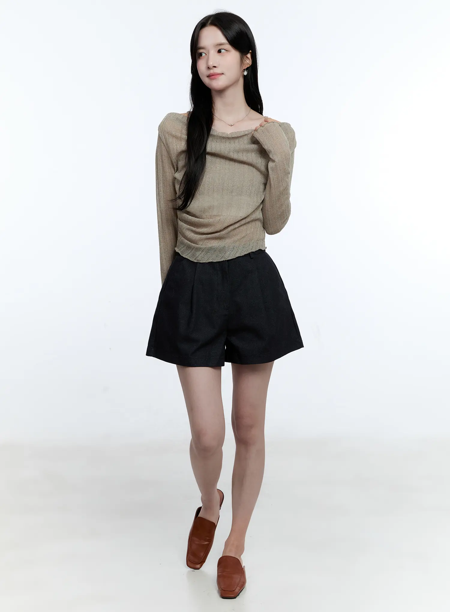 Mesh Knit Off-Shoulder and Cami Set CG513