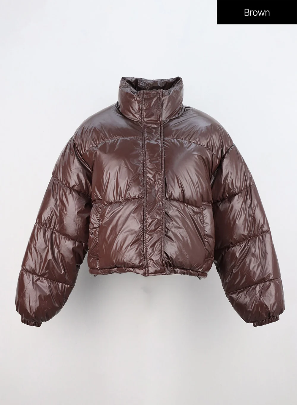 Metallic Crop Puffer Jacket ON310 - Image 11