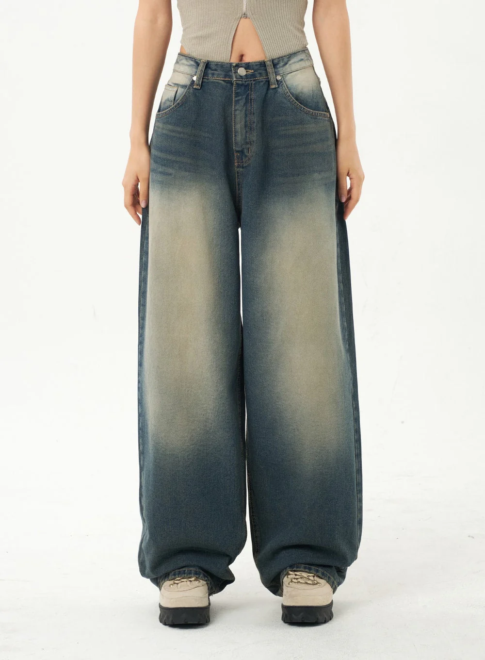 Mid-Rise Baggy Jeans CA325 - Image 2