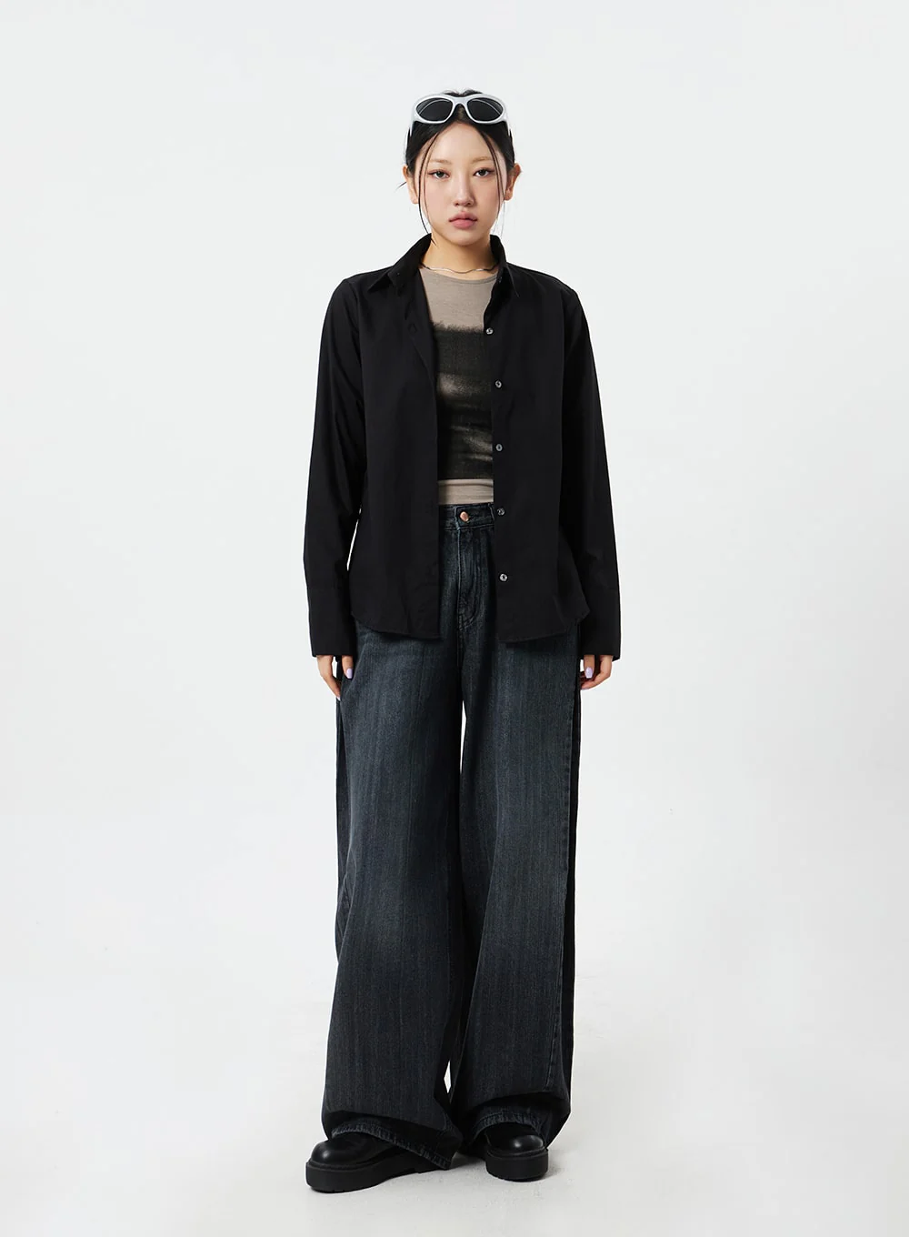 Mid-Rise Baggy Jeans CM324 - Image 3