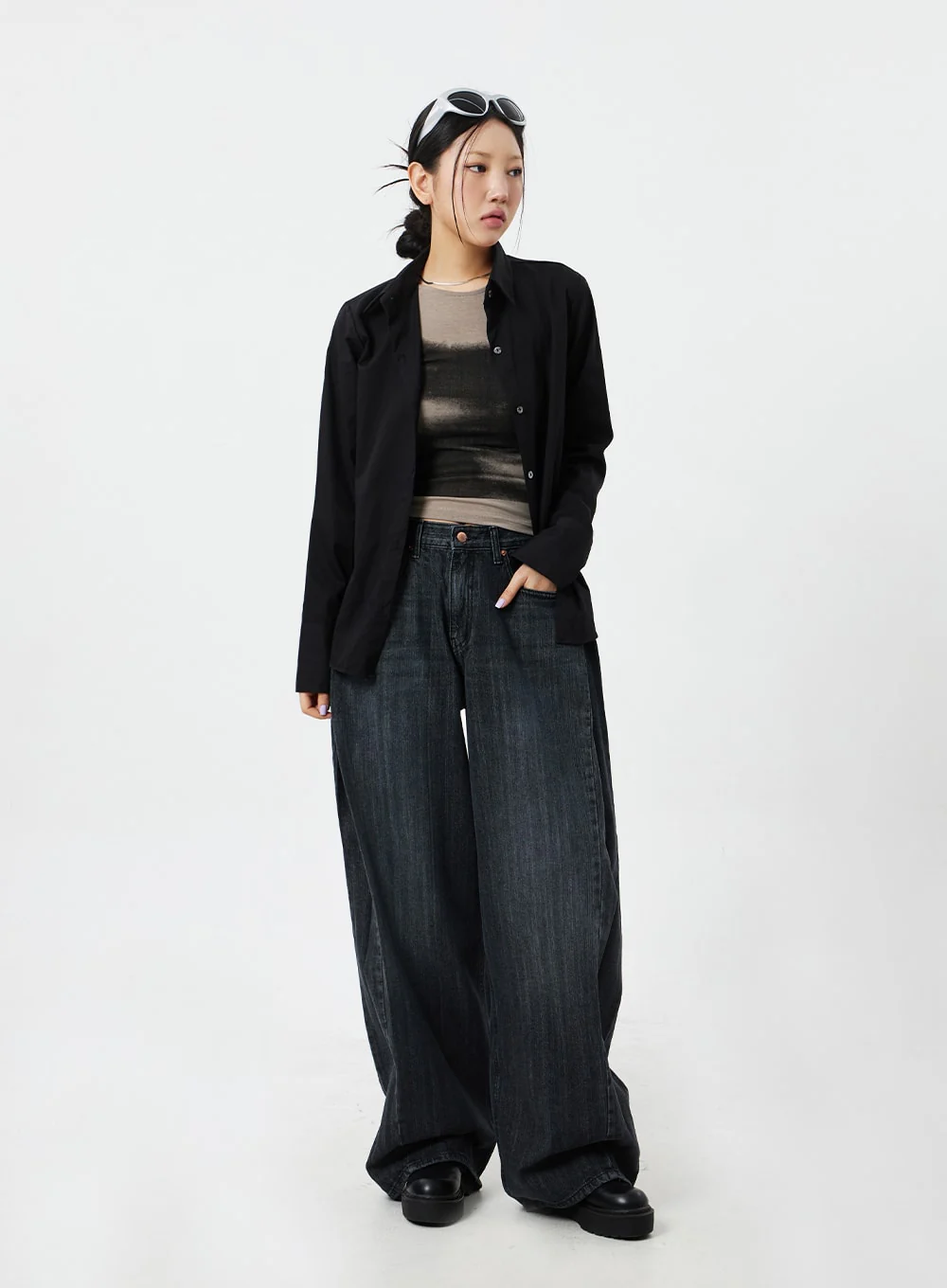 Mid-Rise Baggy Jeans CM324 - Image 4