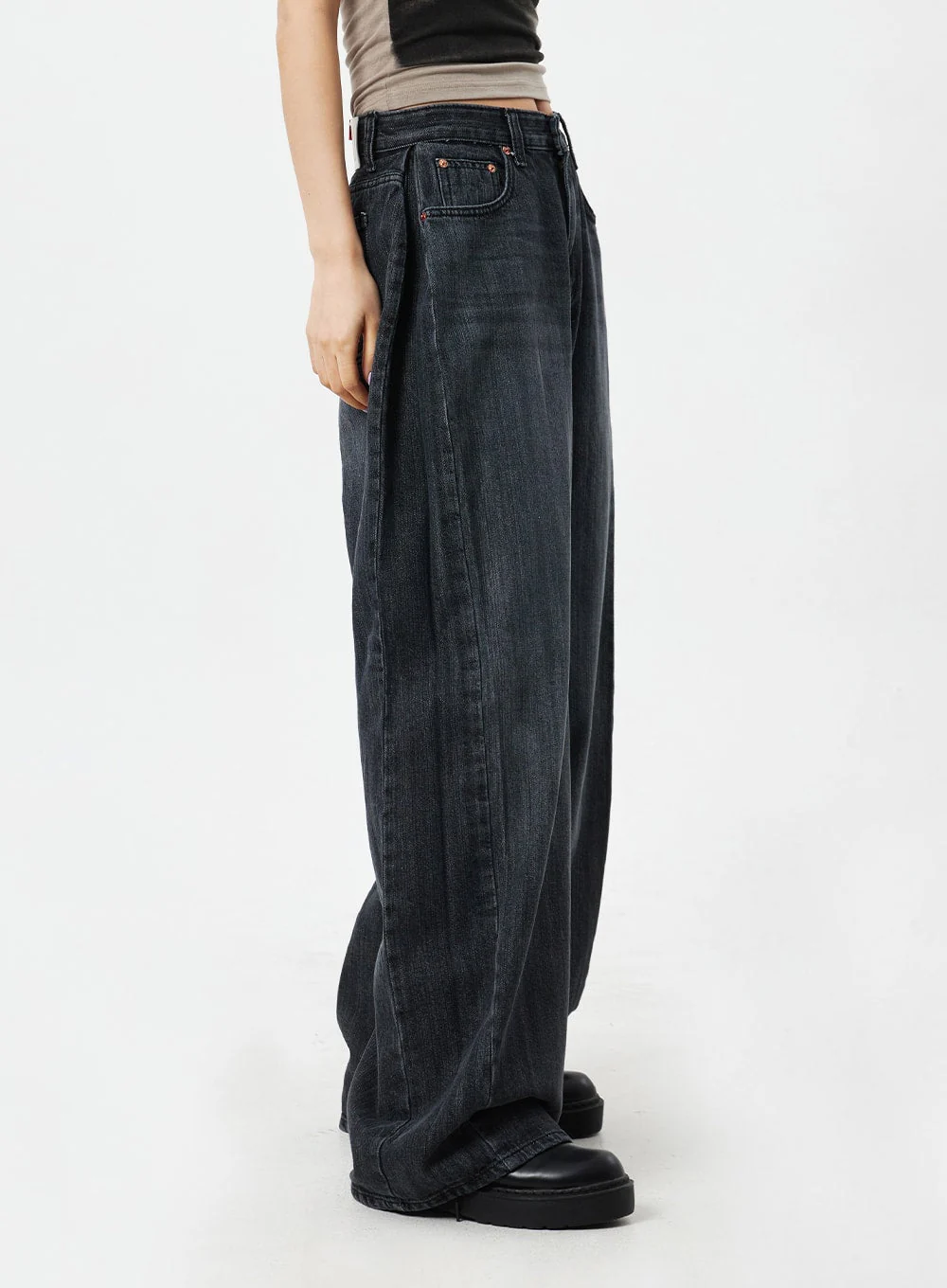 Mid-Rise Baggy Jeans CM324 - Image 5