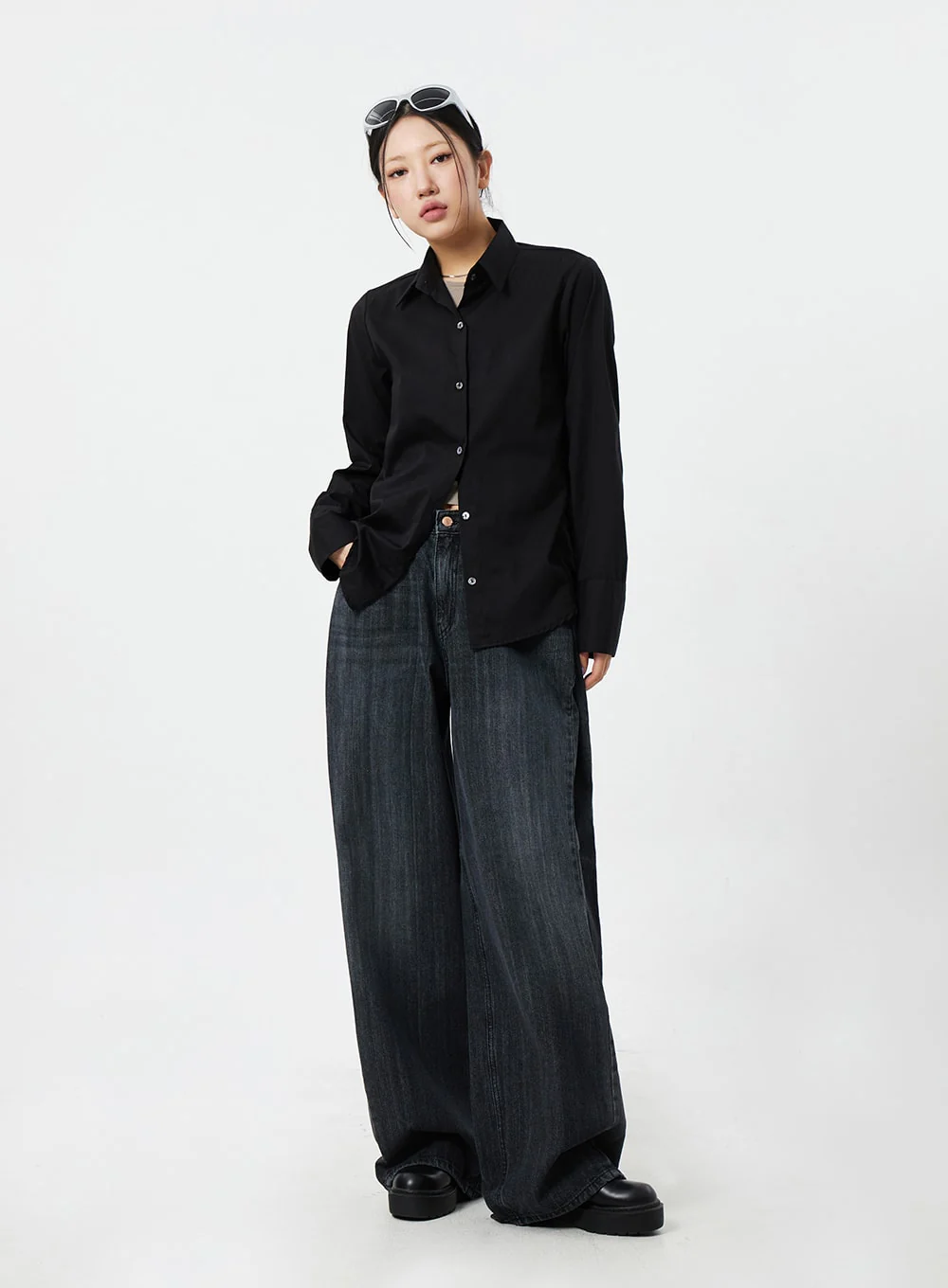 Mid-Rise Baggy Jeans CM324 - Image 8
