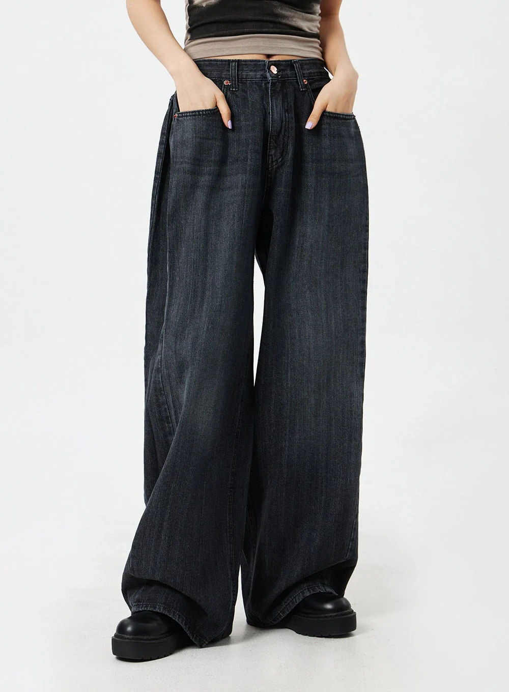 Mid-Rise Baggy Jeans CM324 - Image 9
