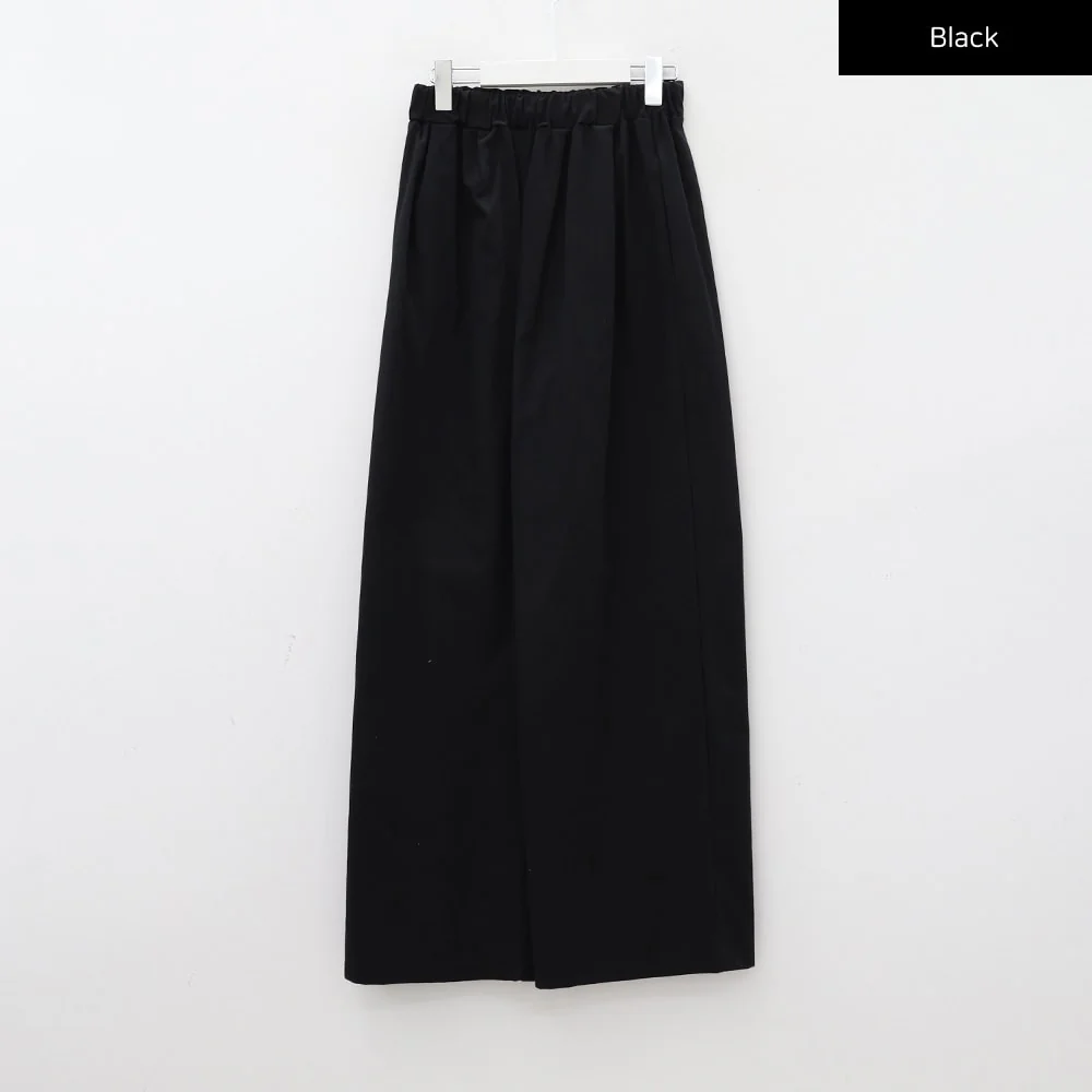 Mid-rise Wide Banded Cotton Pants CA08 - Image 19