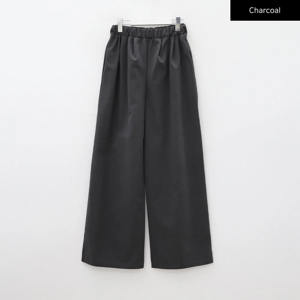 Mid-rise Wide Banded Cotton Pants CA08 - Image 20