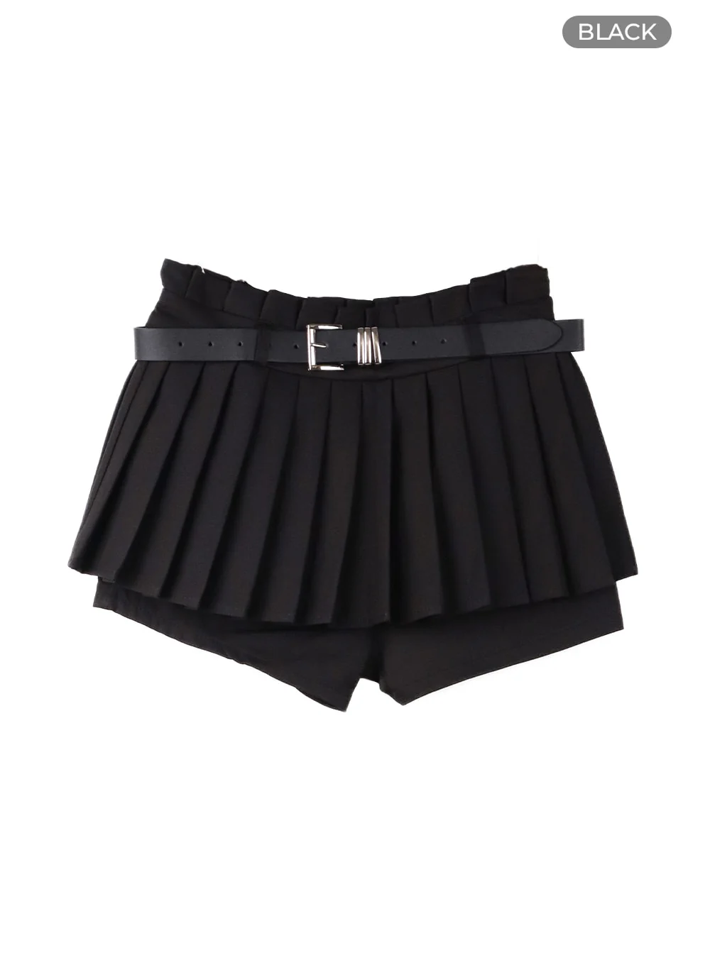 Mid Waist Pleated Mini Skirt with Belt CF420 - Image 8