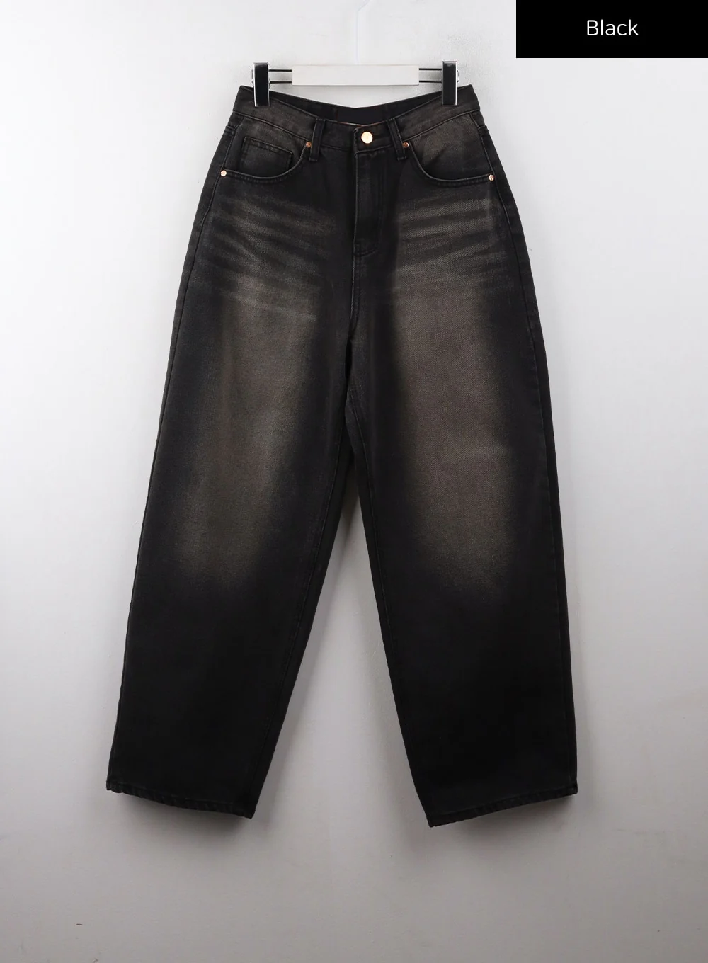 Mid Waist Wide Leg Washed Jeans CD329 - Image 8