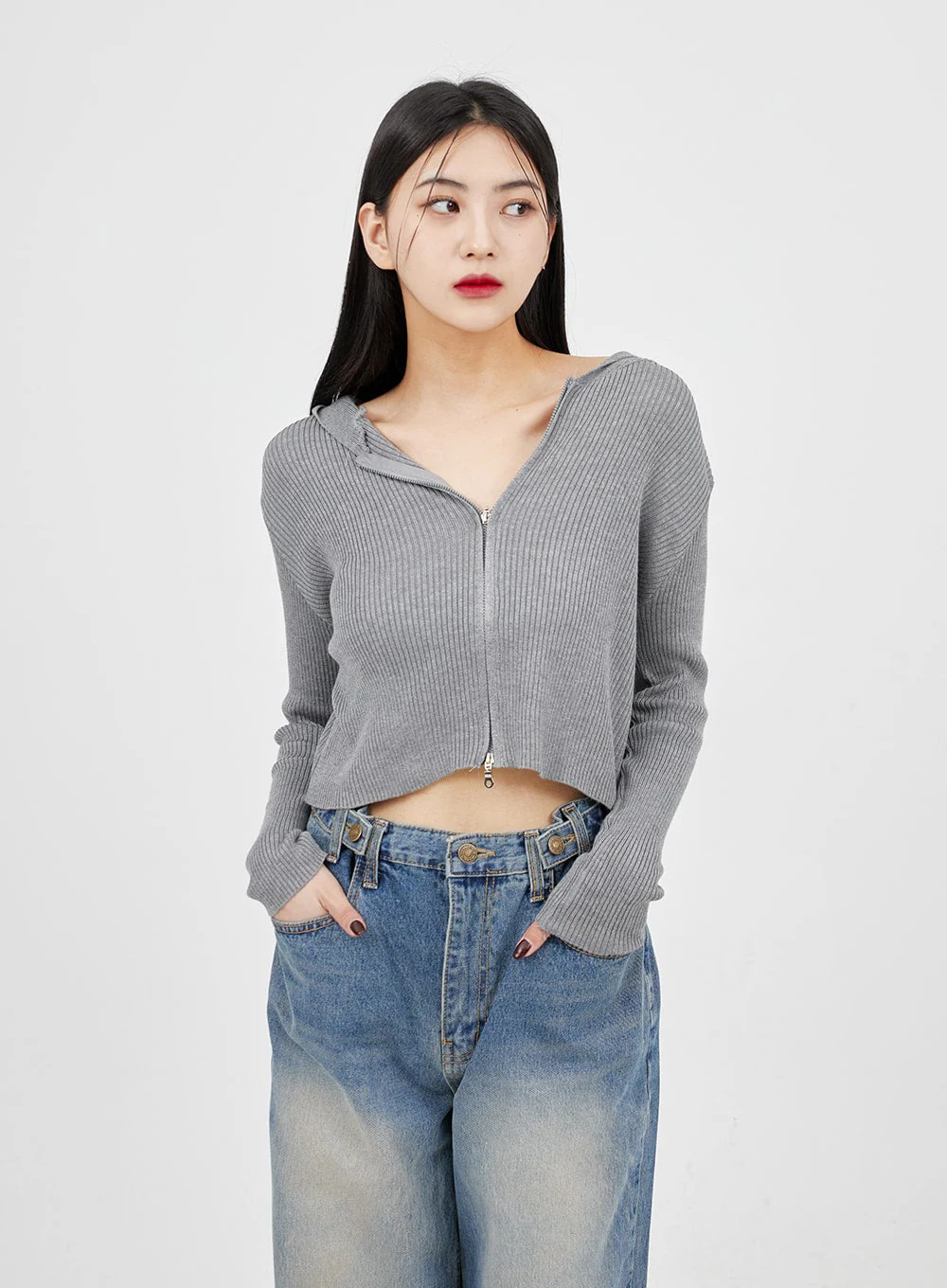 Mid-Wash Baggy Jeans BM321 - Image 5