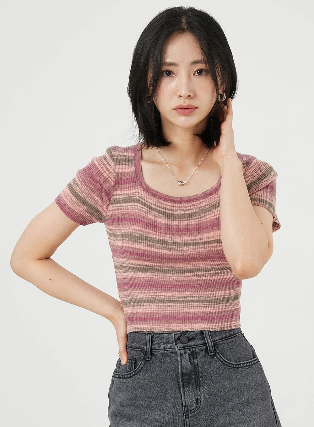 Midi Denim Skirt OM328 - Image 10