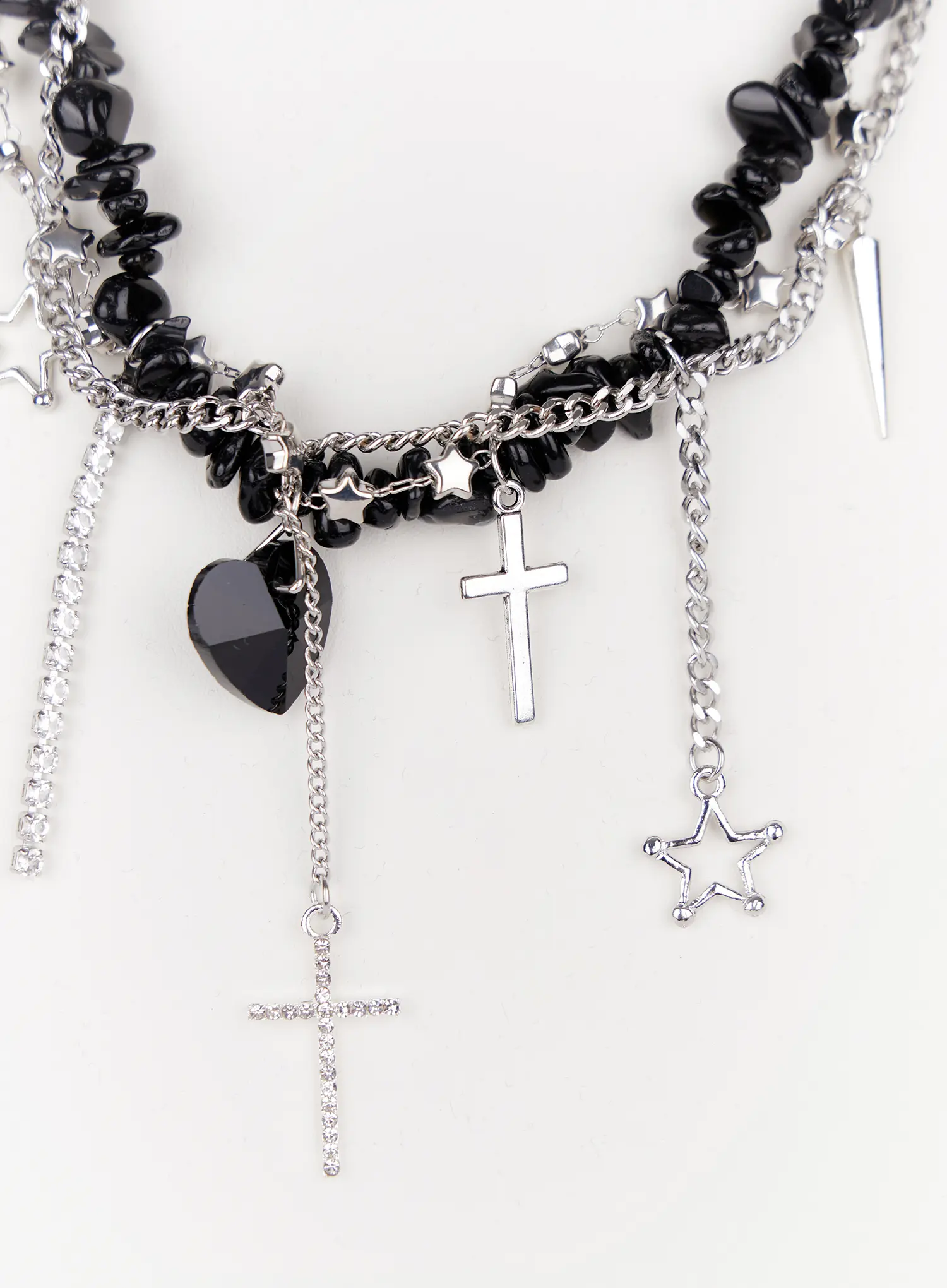 Midnight Layered Necklace IO527 - Image 4