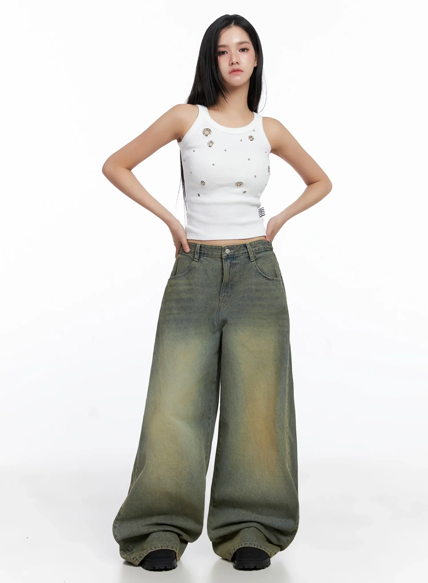 Milana Vintage Washed Baggy Jeans IS525 - Image 12