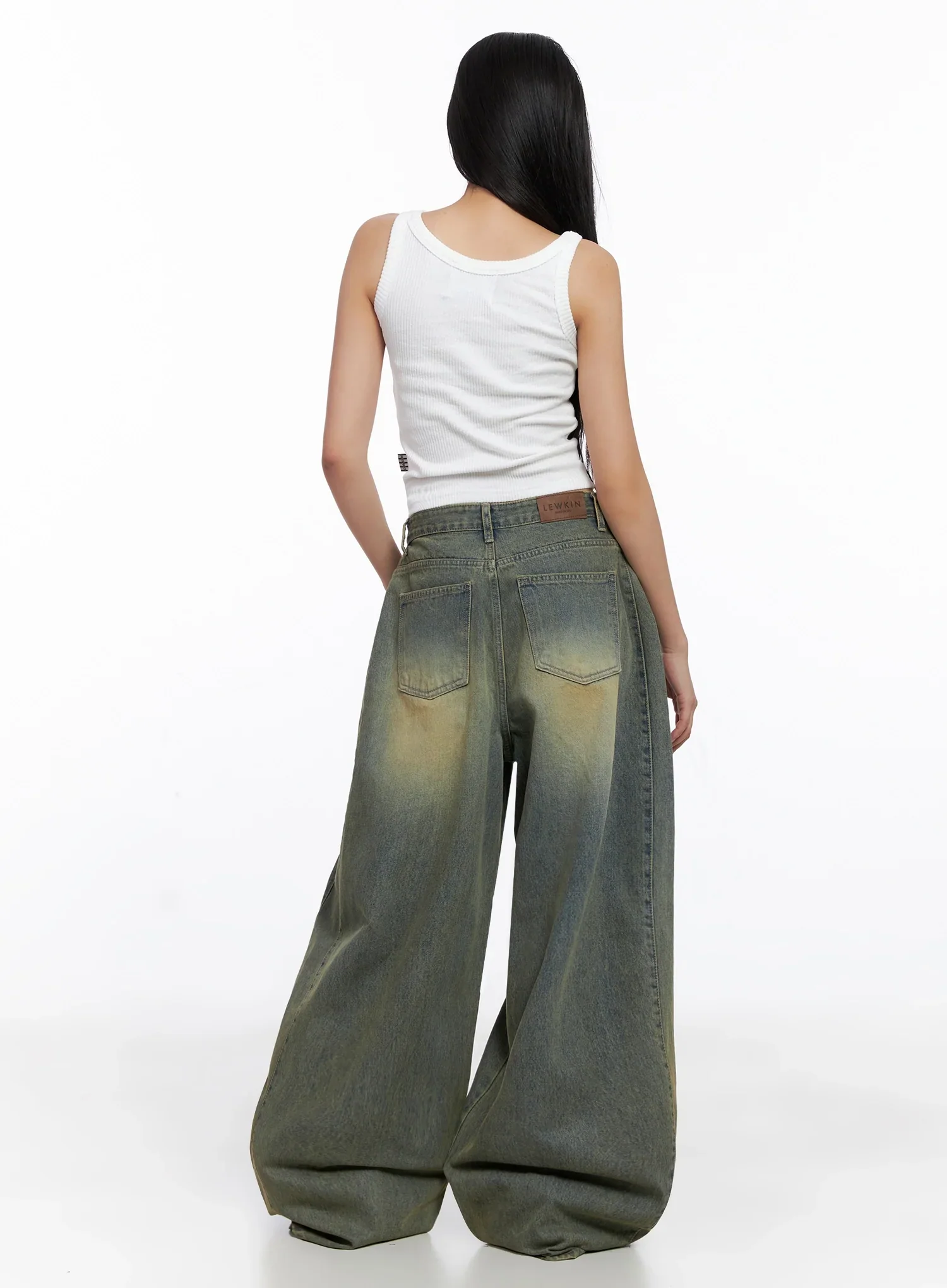 Milana Vintage Washed Baggy Jeans IS525 - Image 7