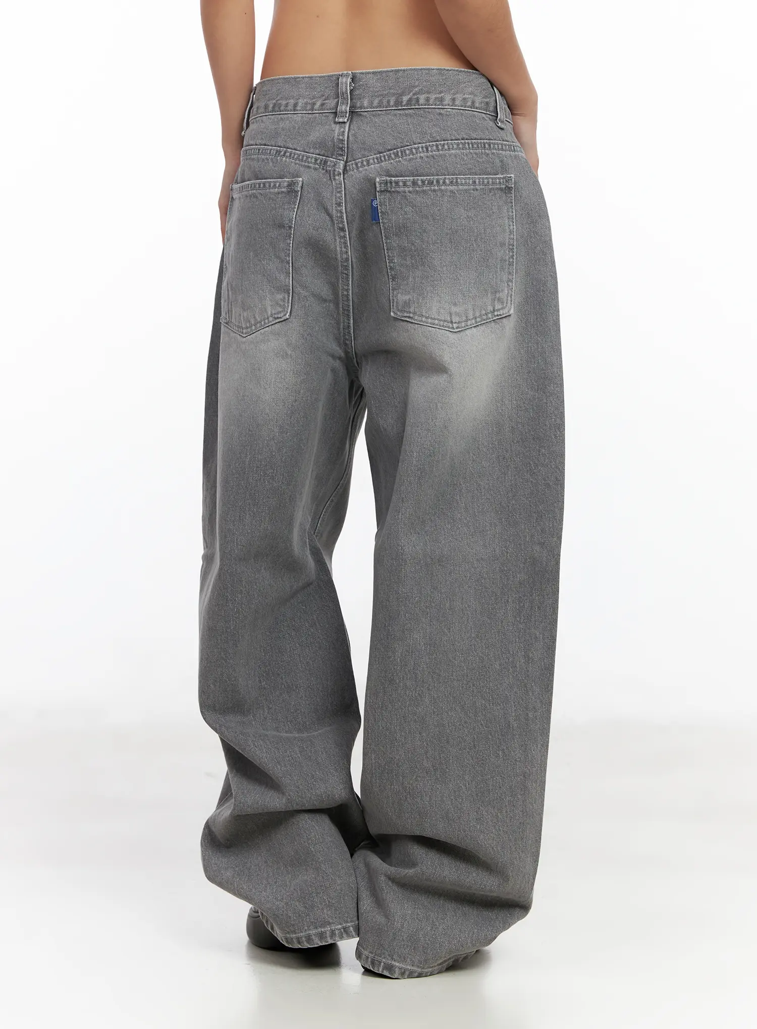 Milena Gray Wash Wide Leg Jeans CF511 - Image 6