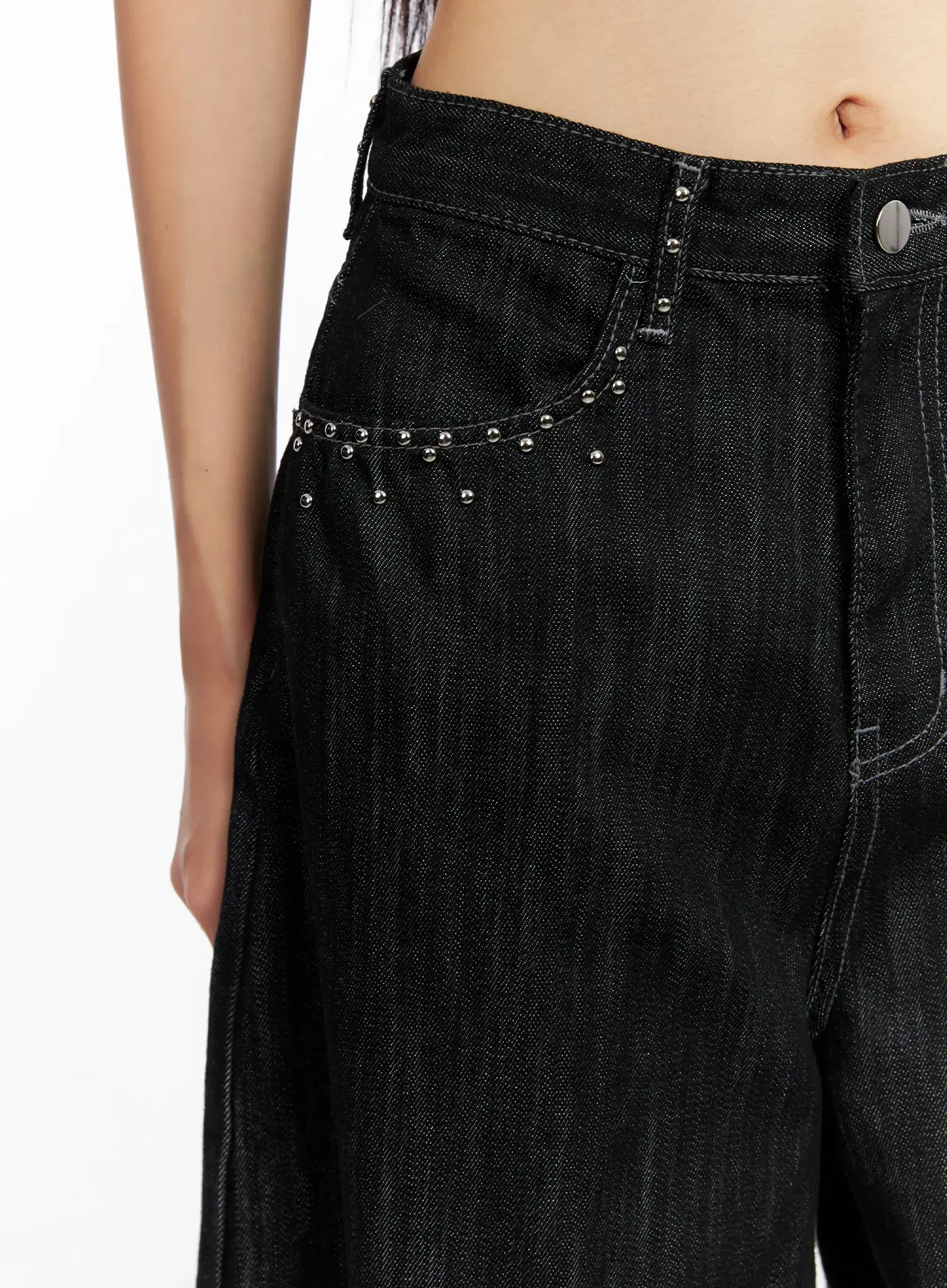 Miles Rhinestone Barrel Jeans CS509 - Image 10