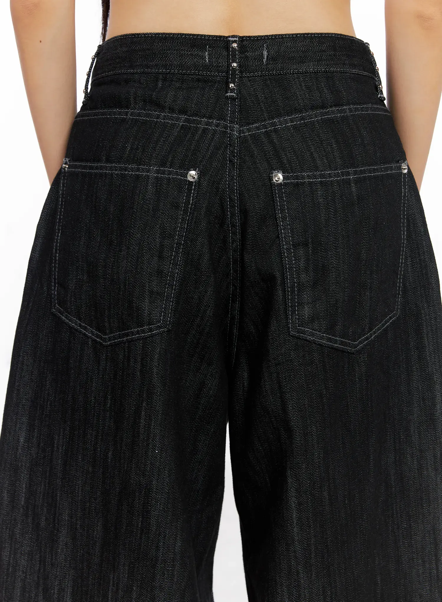 Miles Rhinestone Barrel Jeans CS509 - Image 11