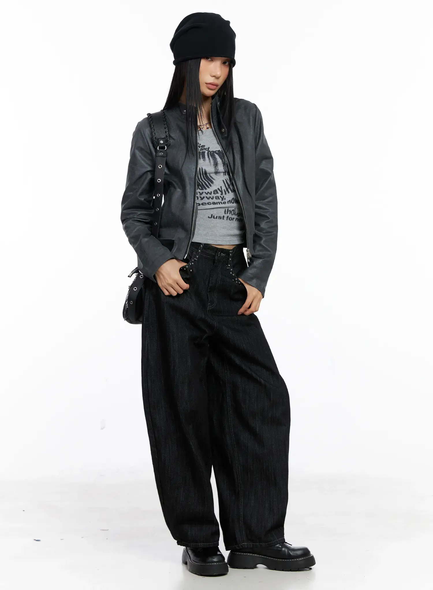 Miles Rhinestone Barrel Jeans CS509 - Image 4