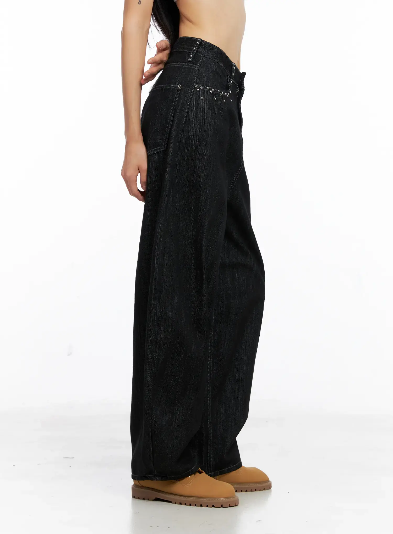 Miles Rhinestone Barrel Jeans CS509 - Image 7