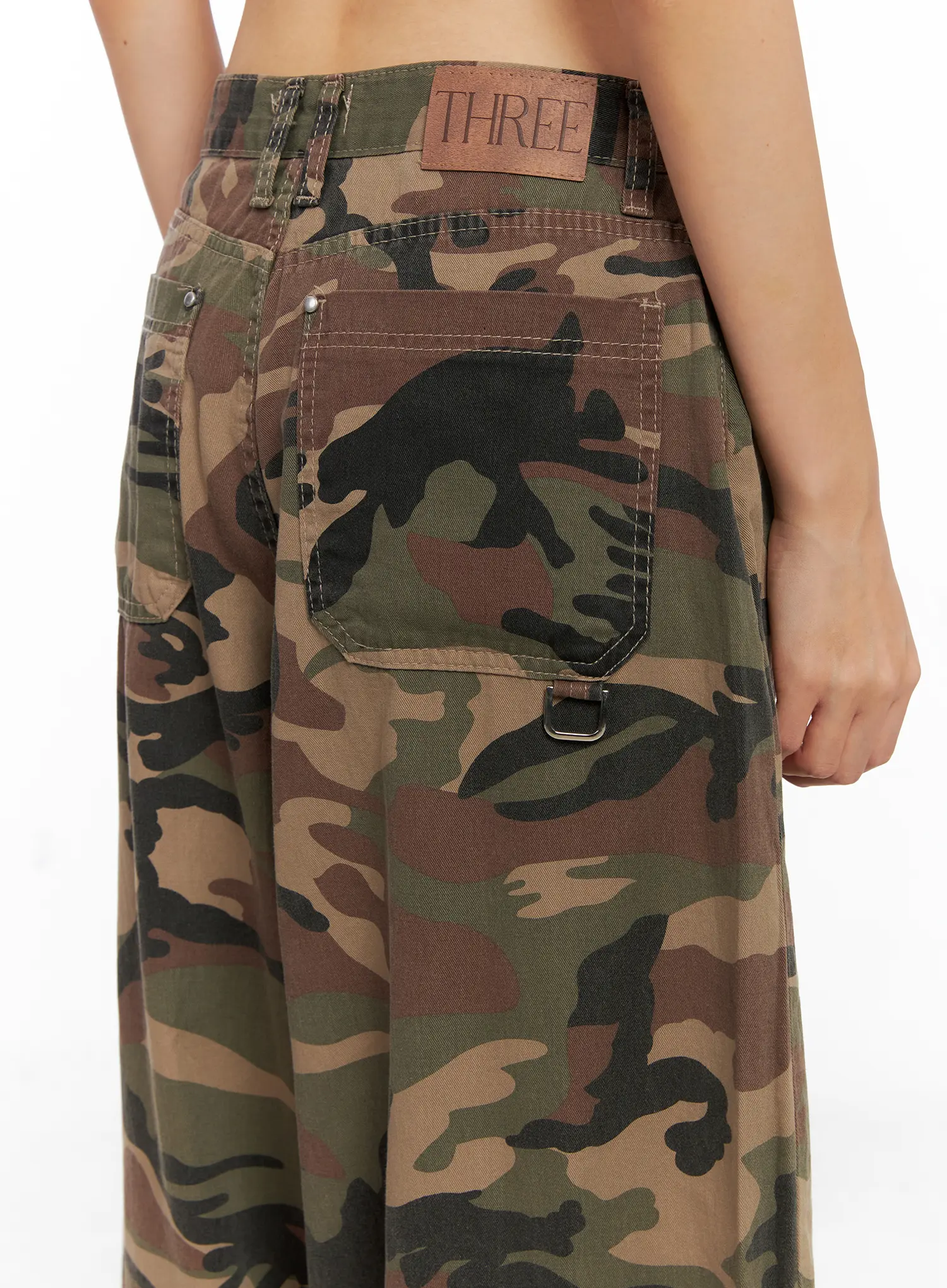 Military Wide-Leg Cotton Pants CS511 - Image 7