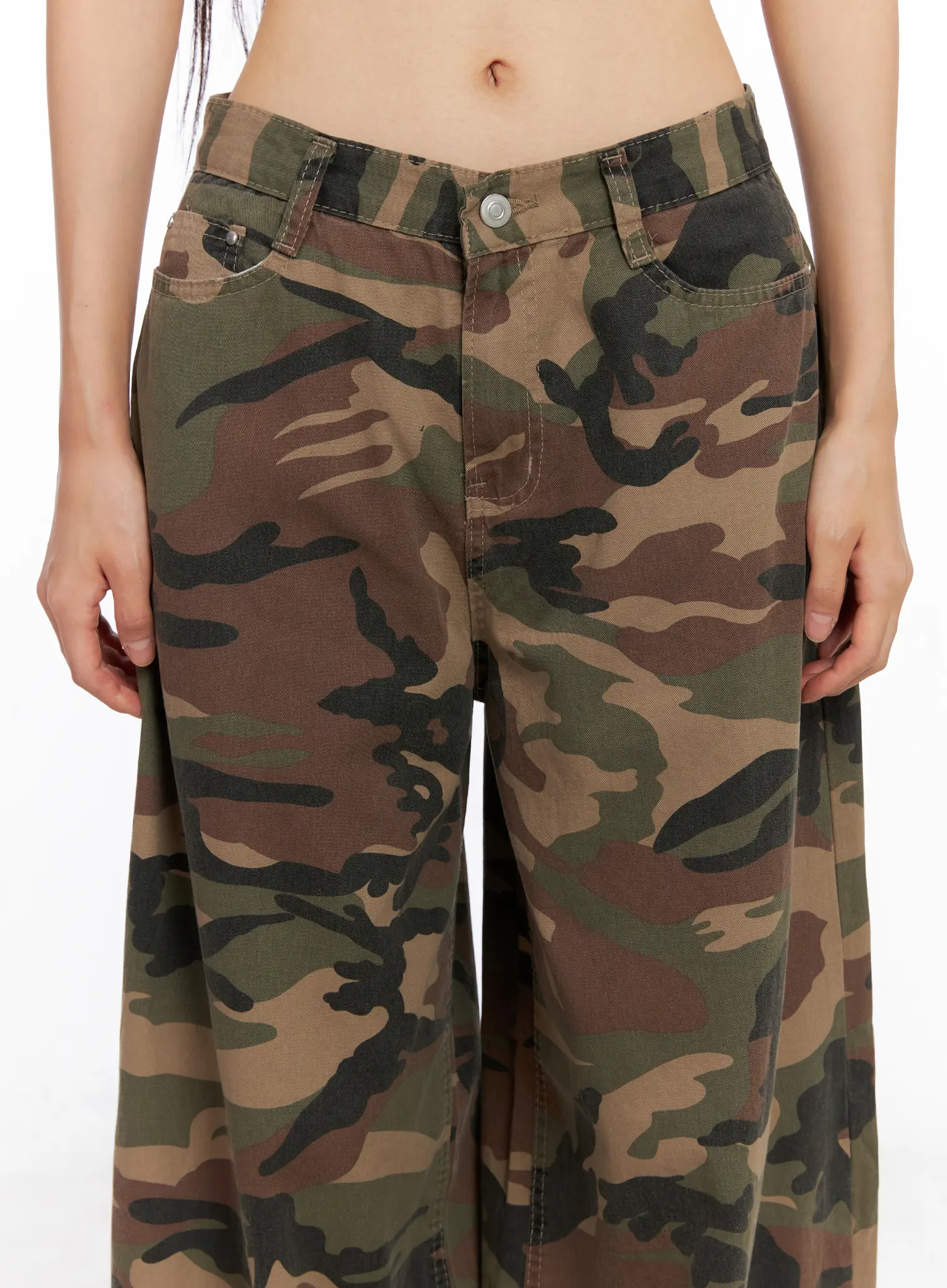 Military Wide-Leg Cotton Pants CS511 - Image 8