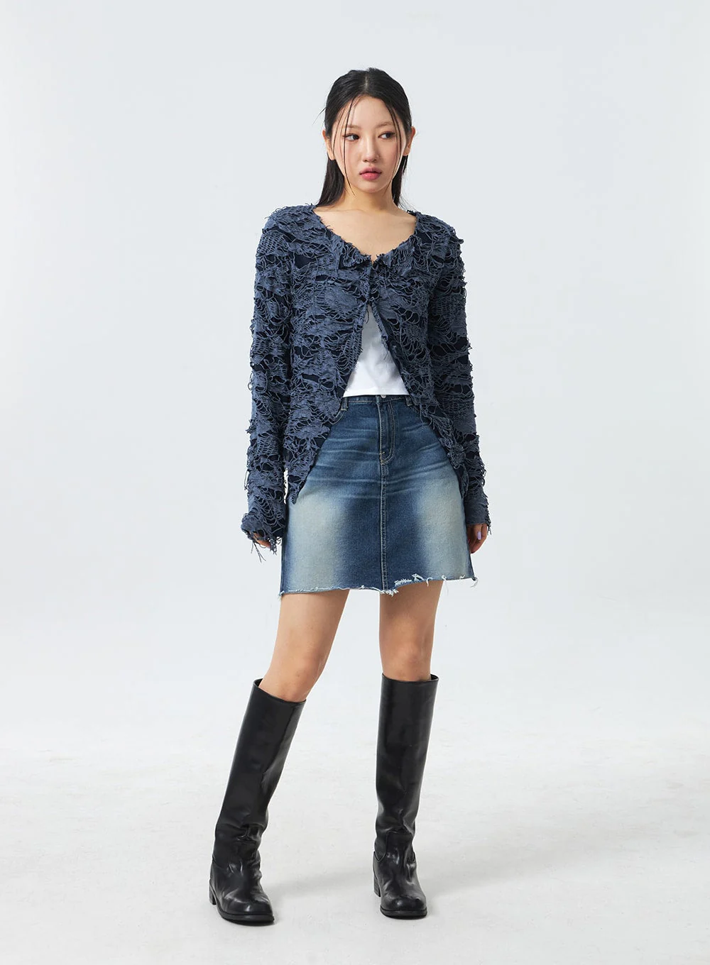 Mini Denim Skirt CM329 - Image 8