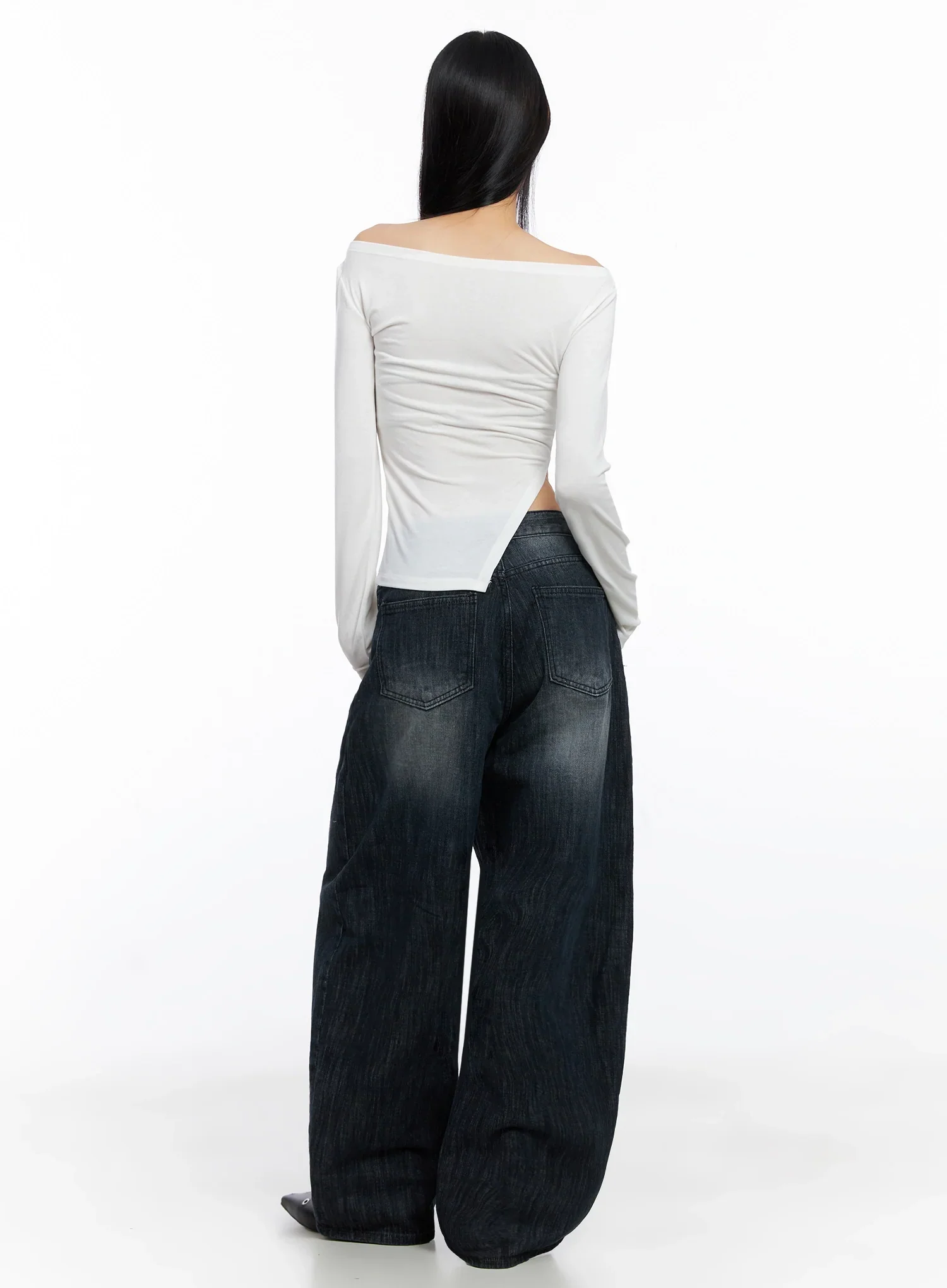 Minnell Vintage-Wash Wide-Leg Jeans IO517 - Image 12