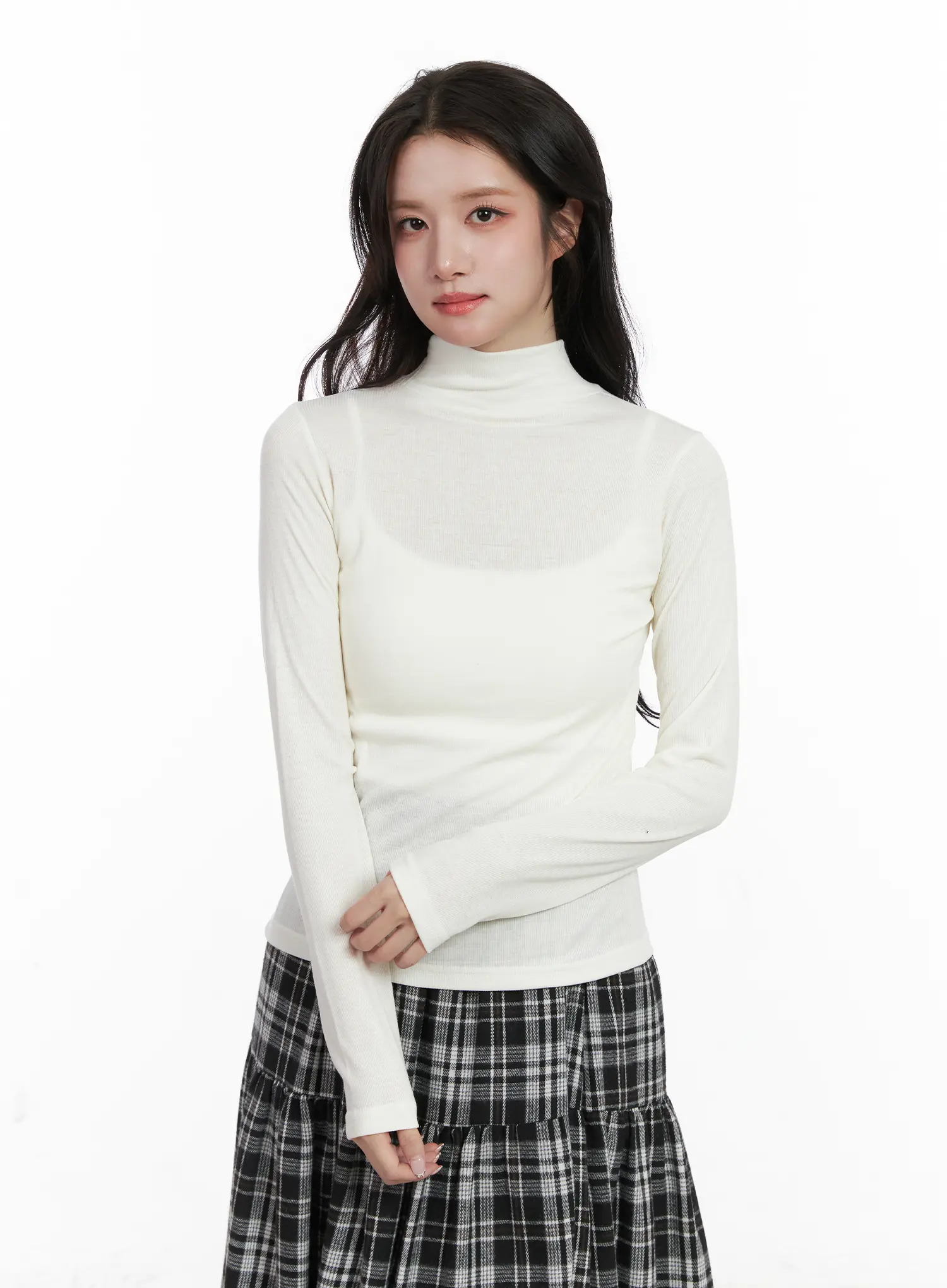 Mock Neck Long Sleeve Top CN527 - Image 11