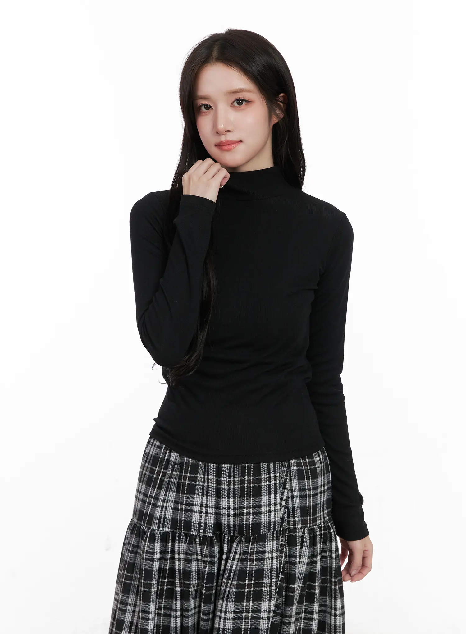 Mock Neck Long Sleeve Top CN527 - Image 9