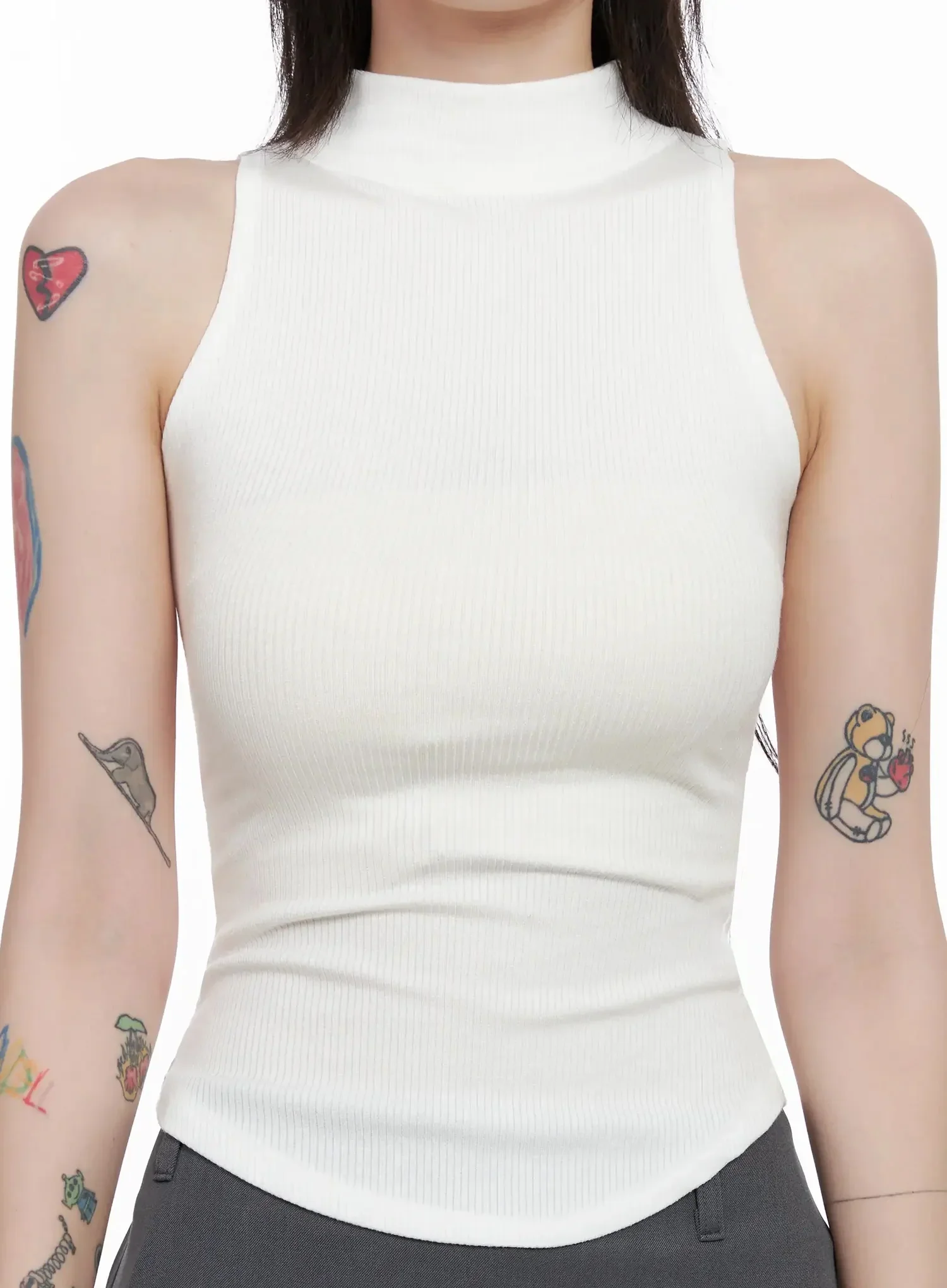 Mock Neck Tank Top IS508 - Image 3