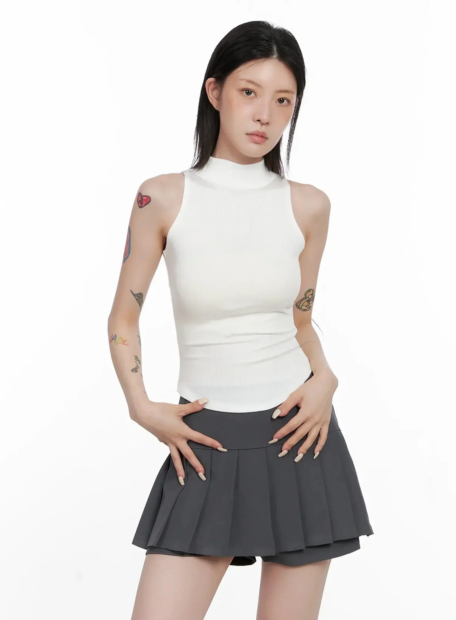 Mock Neck Tank Top IS508 - Image 4