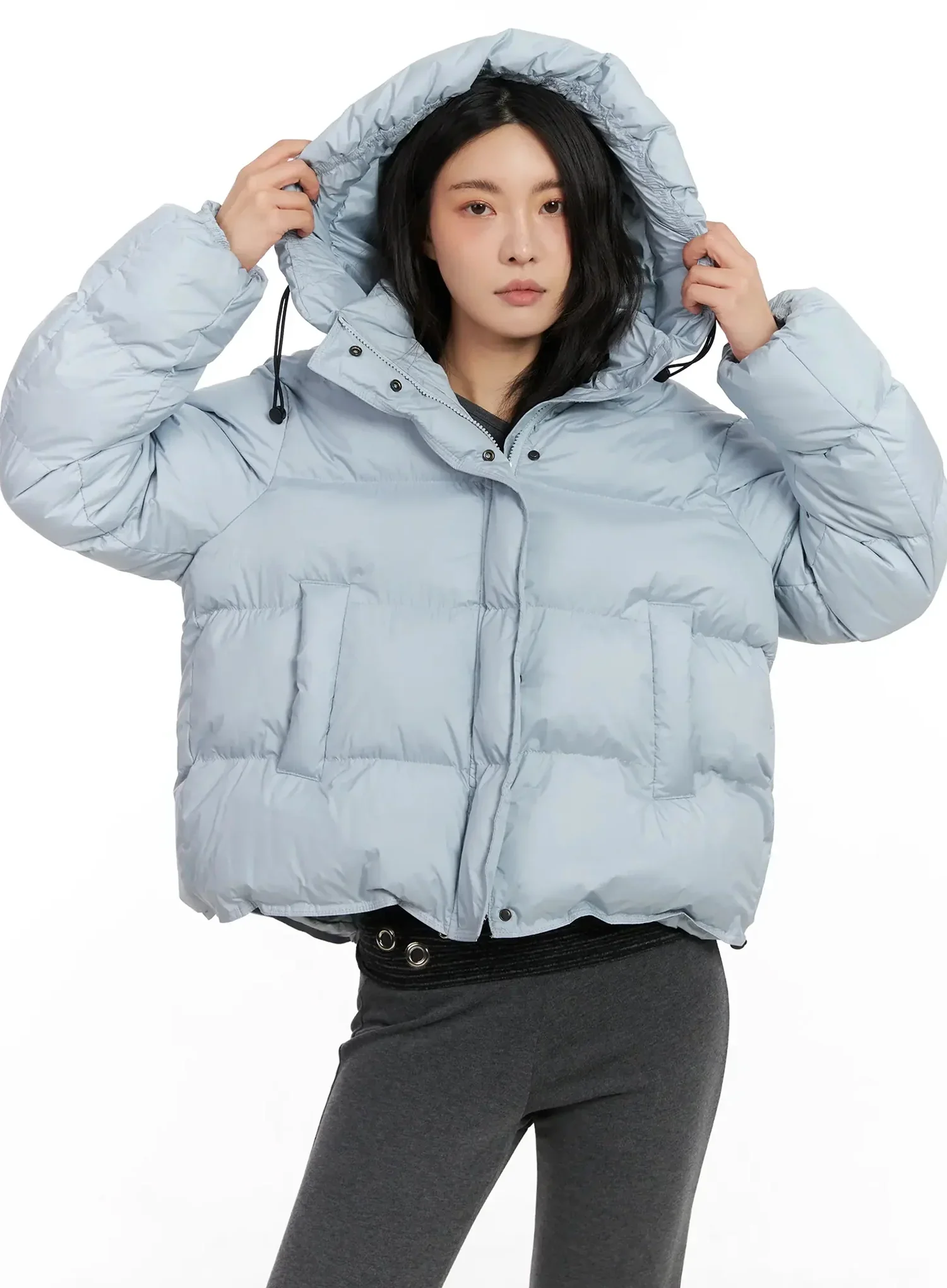 Modern Crop Puffer Jacket IN528 - Image 5