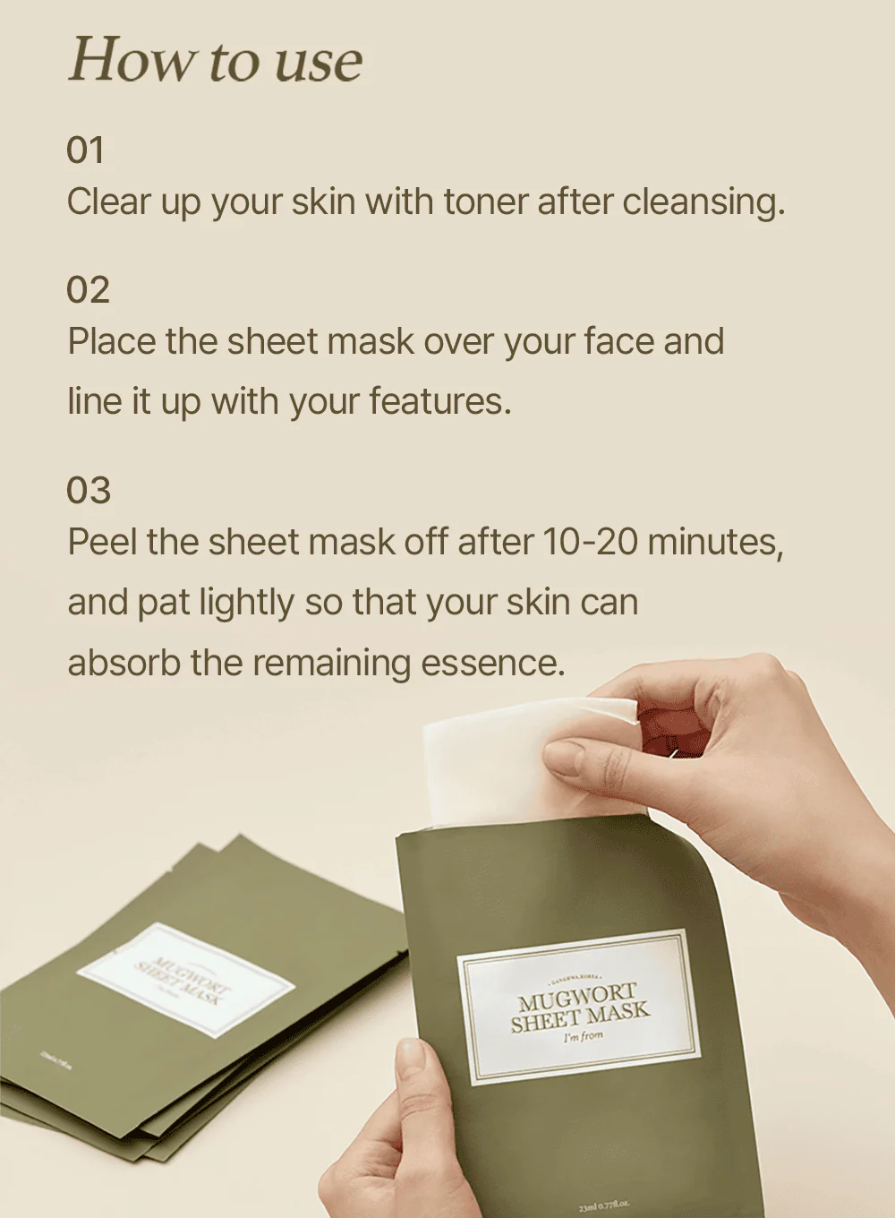 Mugwort Sheet Mask (23ml / 1ea) - Image 11