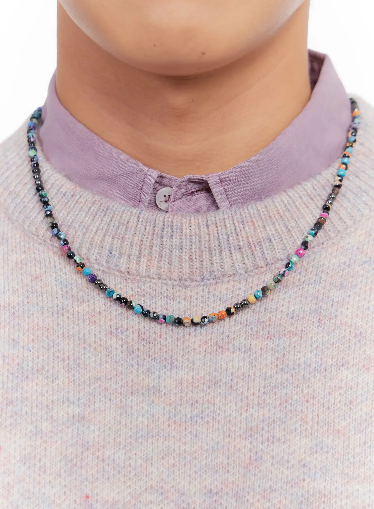 Multi-Color Beaded Necklace IO528