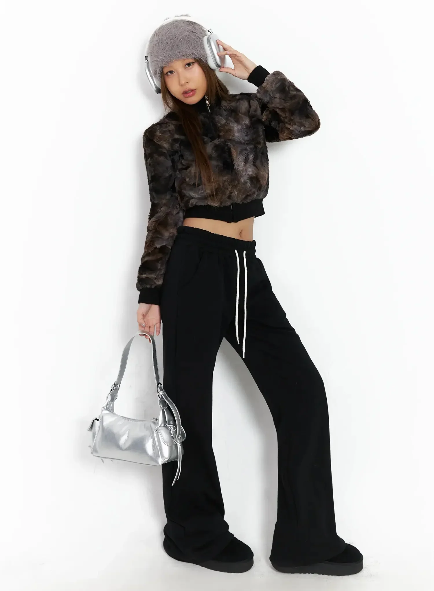 Multi-Color Faux Fur Zip-Up Jacket ID503 - Image 2