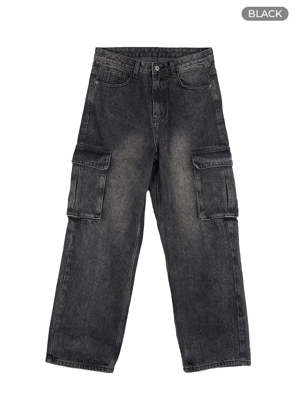 Neve Washed Cargo Denim Jeans IS427 - Image 11