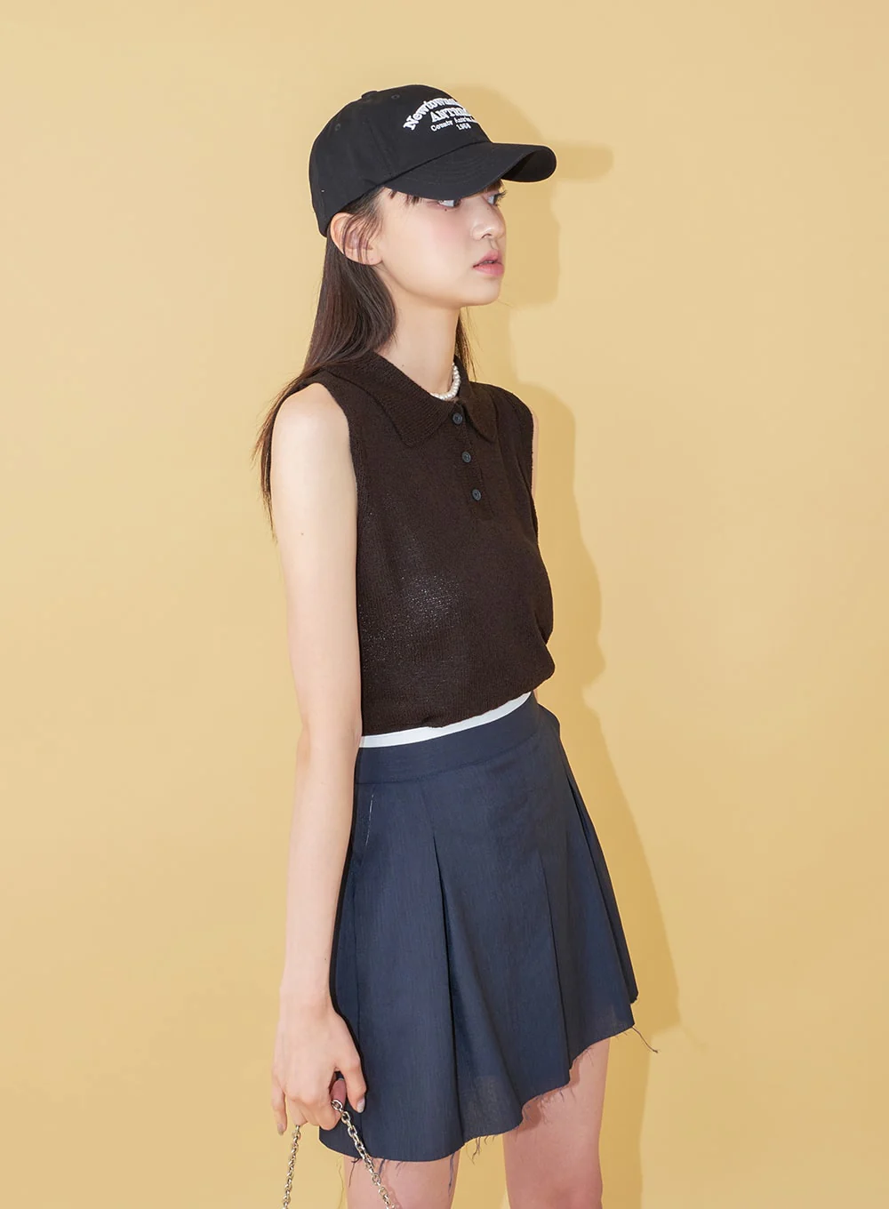 New Town Lettered Cotton Baseball Cap OU13 - Image 2