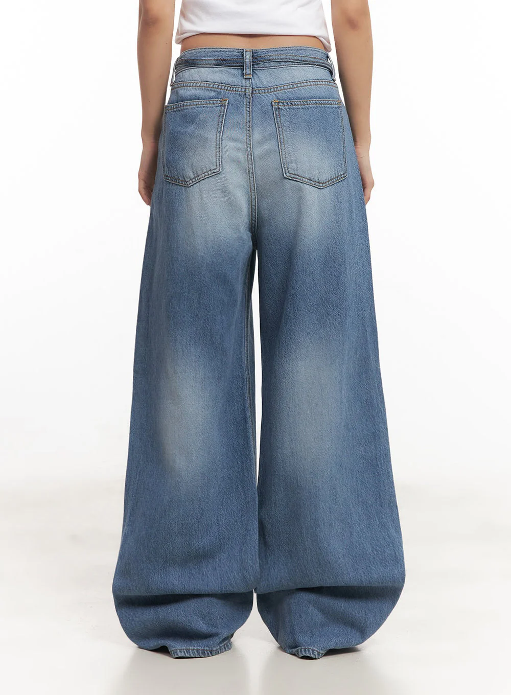 Nikki Denim Strap Baggy Jeans IA515 - Image 11