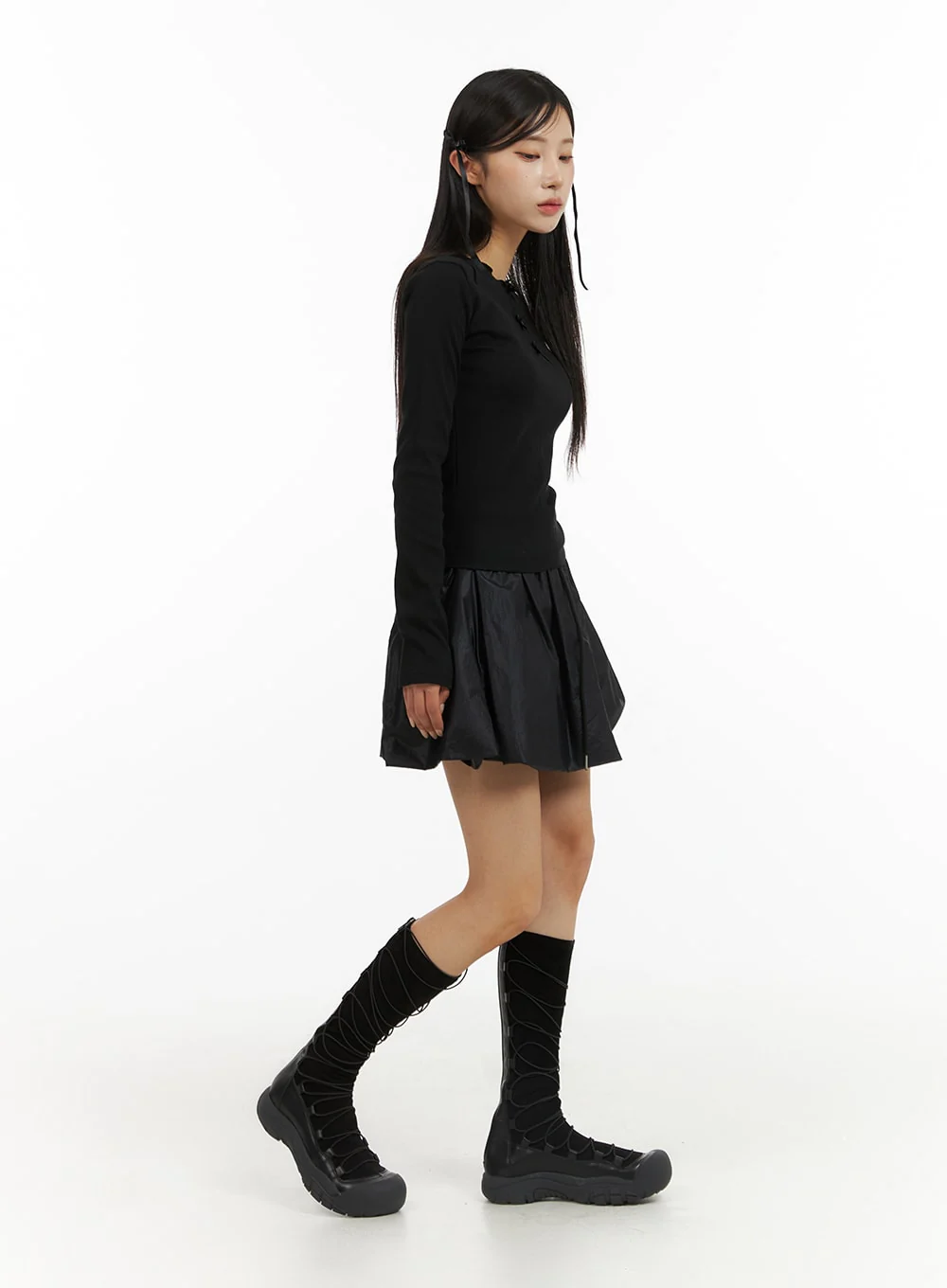 Nylon Balloon Mini Skirt CJ431 - Image 6
