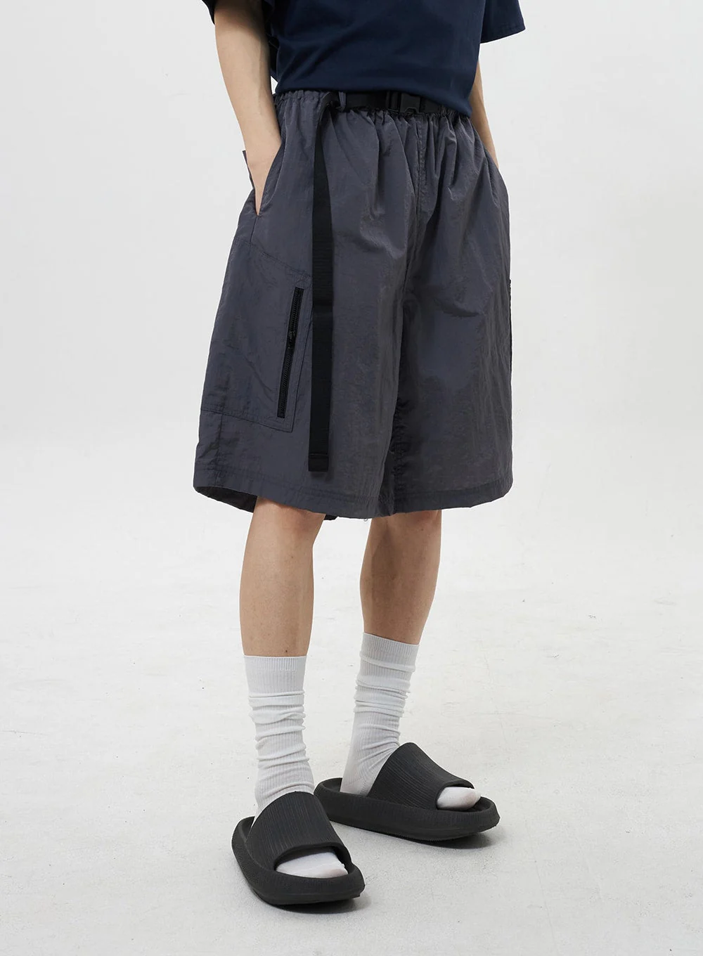 Nylon Bermuda Pants Unisex CY322 - Image 2