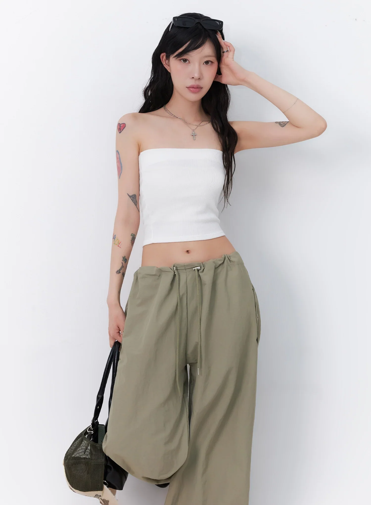 Nylon Cargo Relaxed-Fit Pants IC503 - Image 13