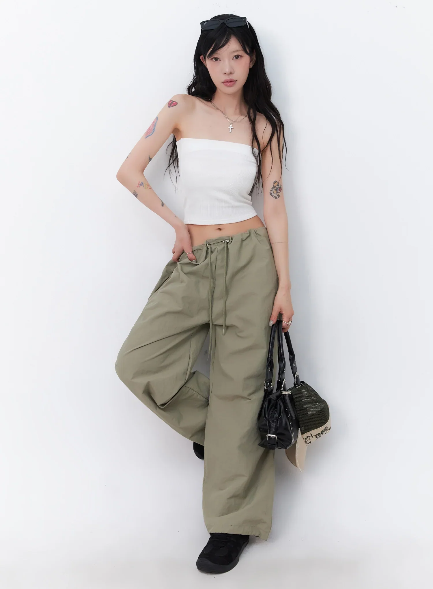Nylon Cargo Relaxed-Fit Pants IC503 - Image 14