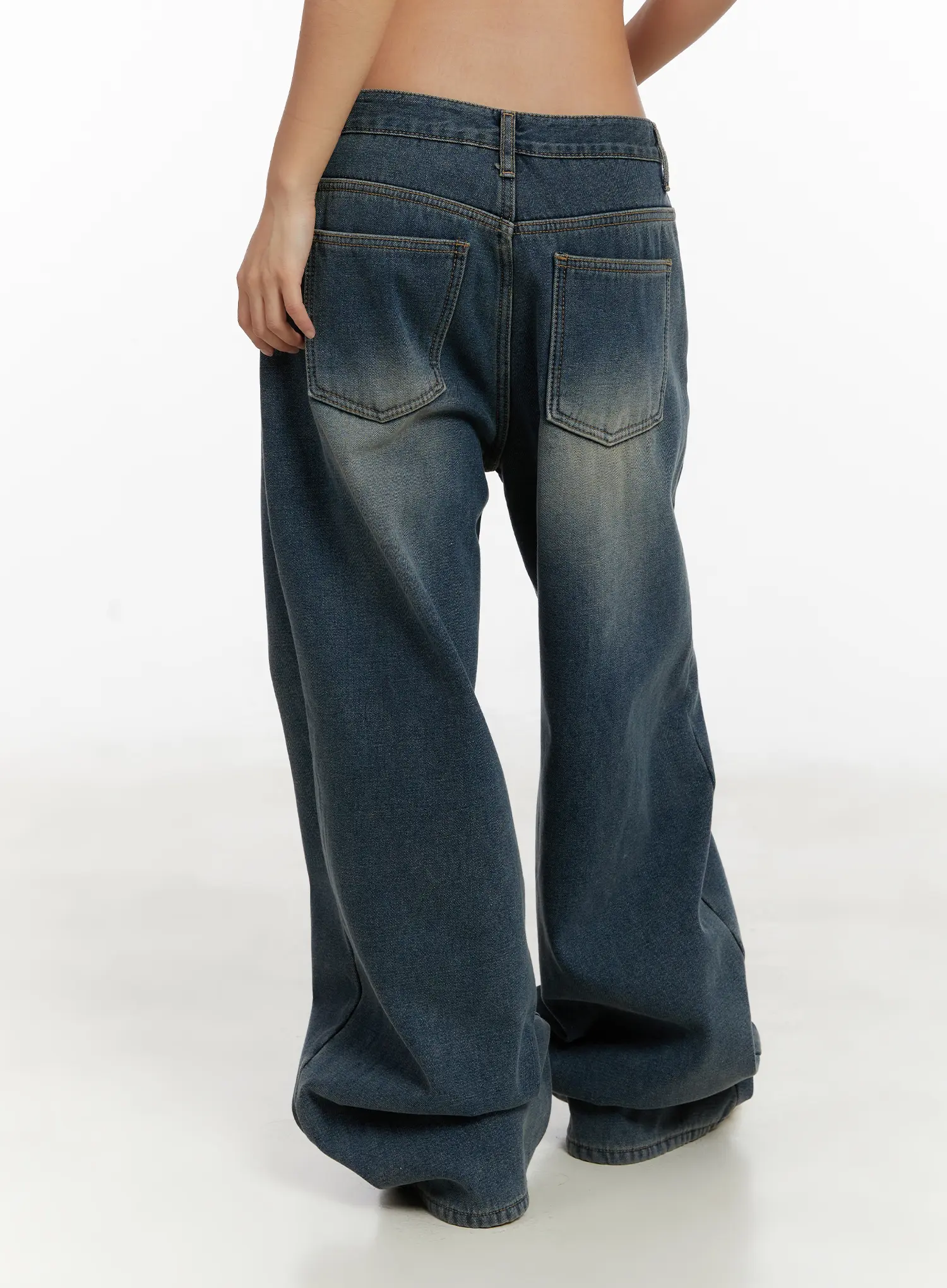 Oaklee Vintage Fleece Wide Leg Jeans CD515 - Image 8