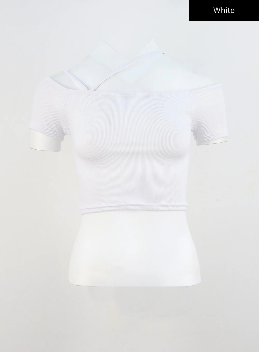 Off-Shoulder Cropped Tee CU326 - Image 14