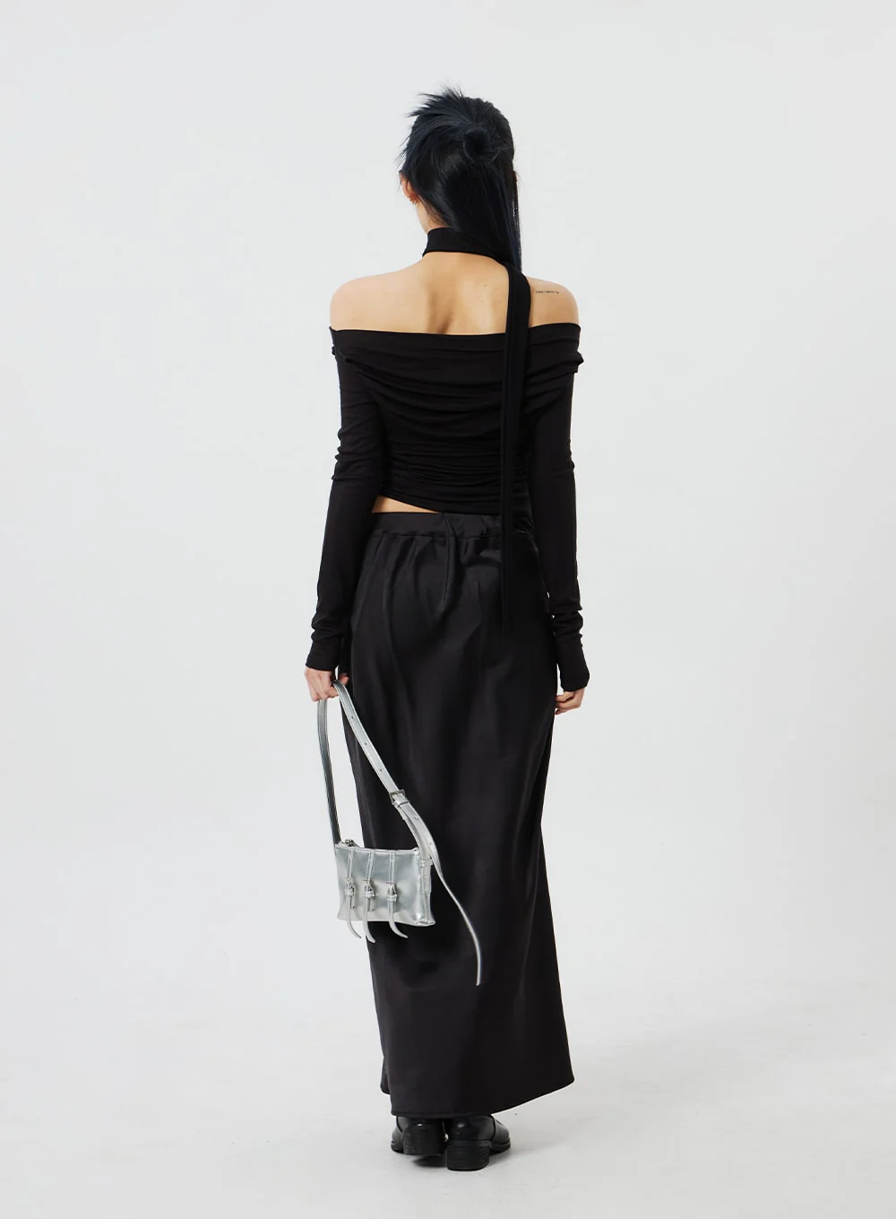 Off-Shoulder Cropped Top CF322 - Image 9