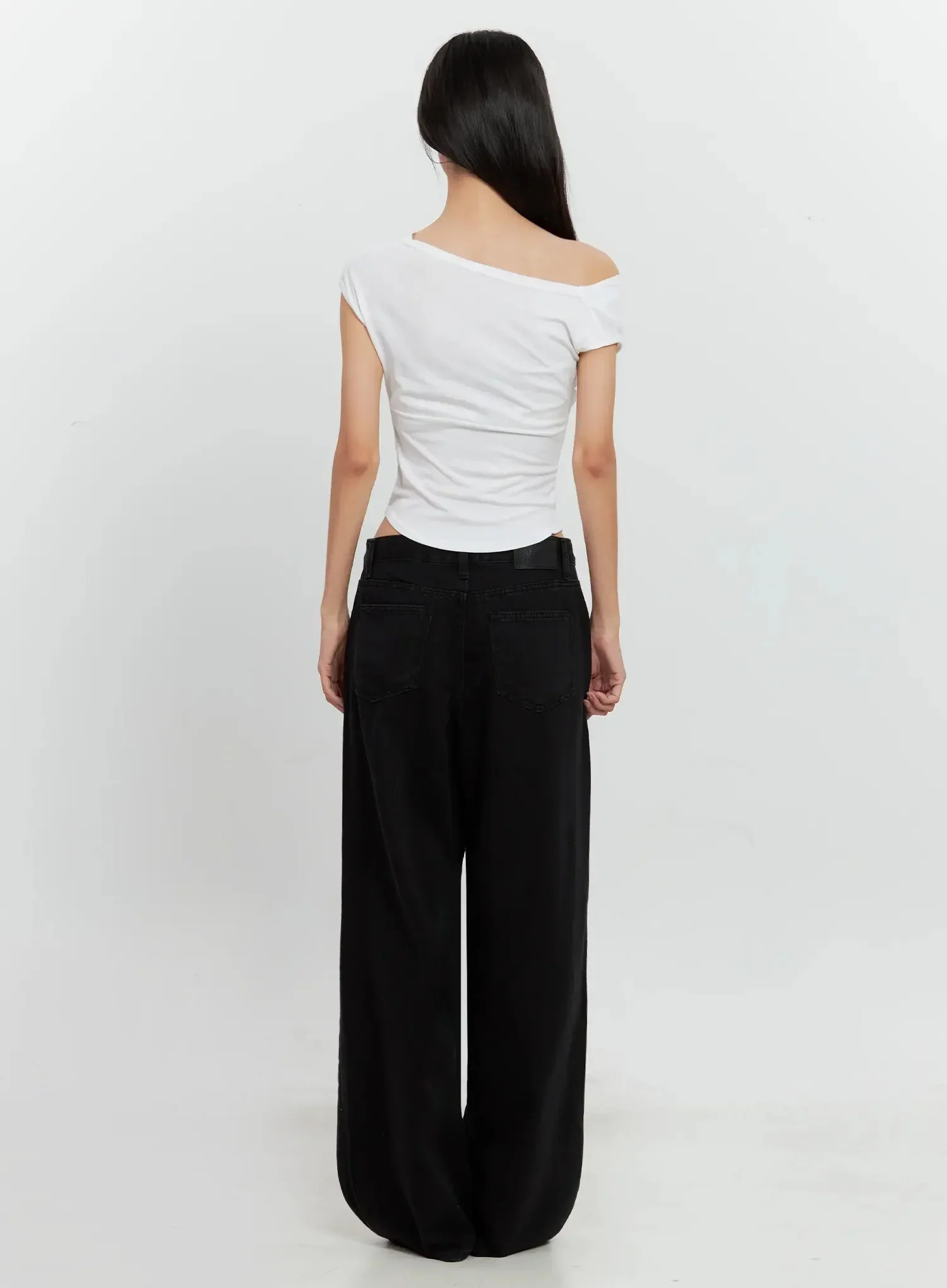Off-Shoulder Draped Top IL528 - Image 13