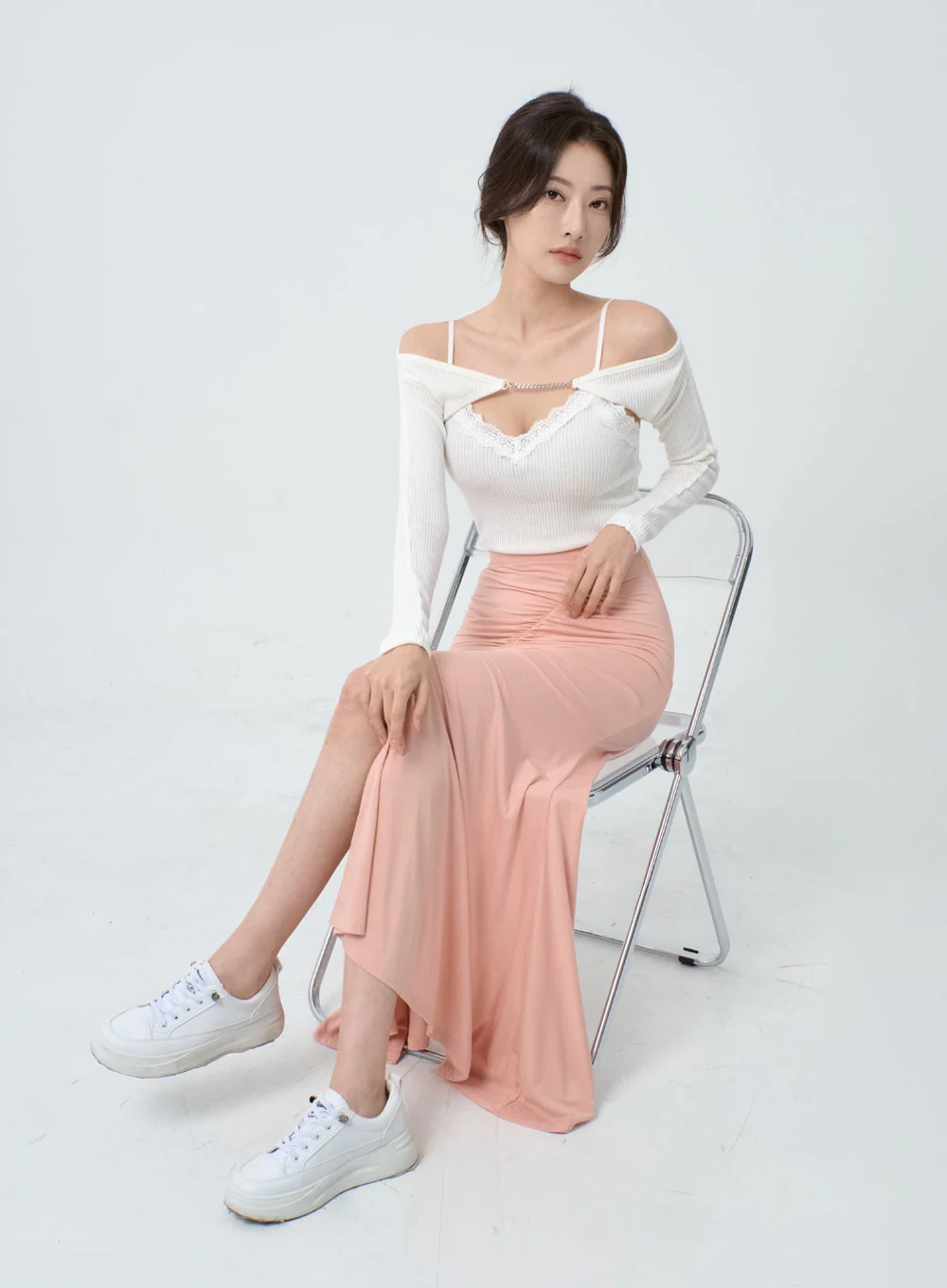 Off-Shoulder Knit Bolero Cardigan IO26 - Image 16
