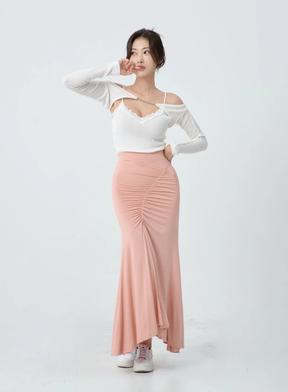 Off-Shoulder Knit Bolero Cardigan IO26 - Image 9