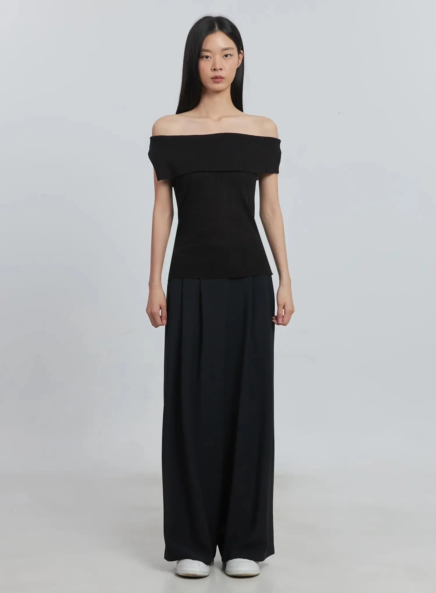Off-Shoulder Linen Blouse IU512 - Image 12