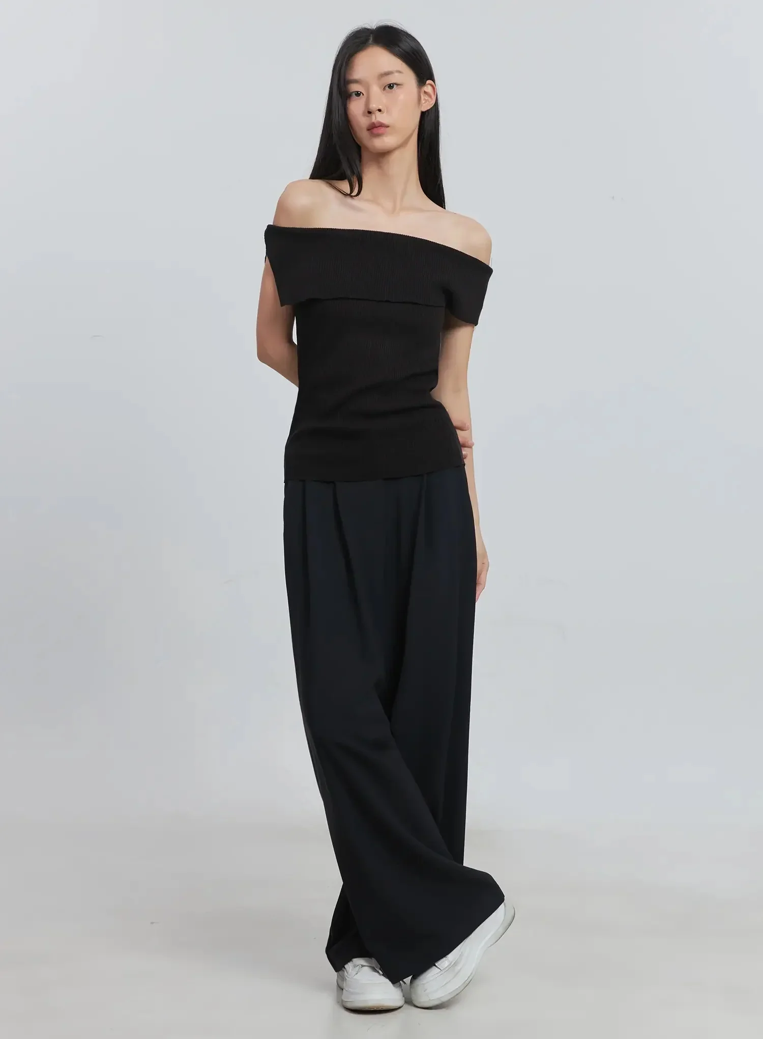 Off-Shoulder Linen Blouse IU512 - Image 7